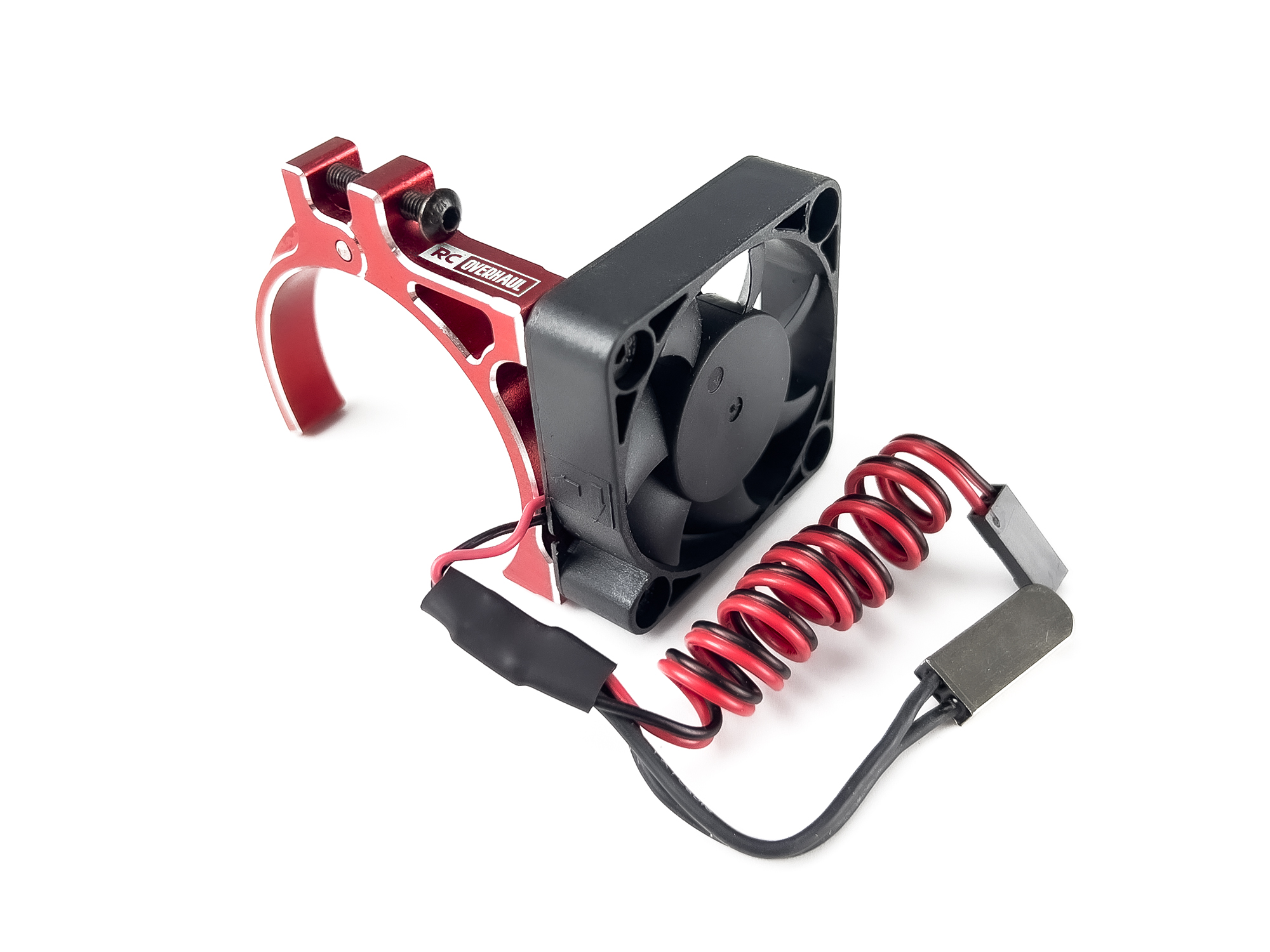 Motor Fan unit w/Temp Sensor, w/Mount Red 38~42mm
