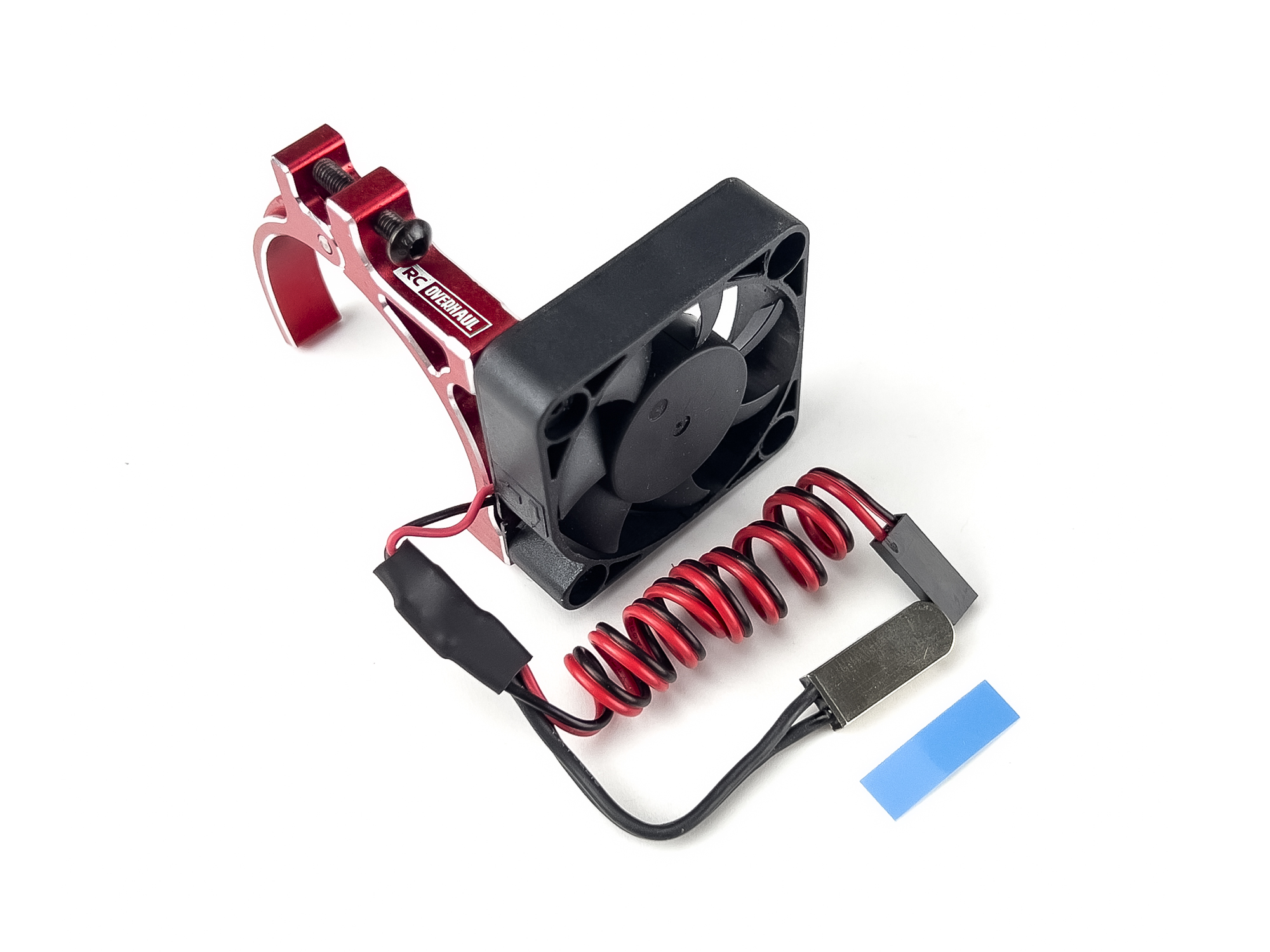 Motor Fan unit w/Temp Sensor, w/Mount Red 38~42mm-4