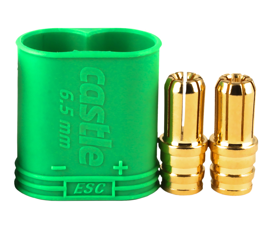 Castle Polarized Bullet Conn Male, 6.5mm Pk3-2