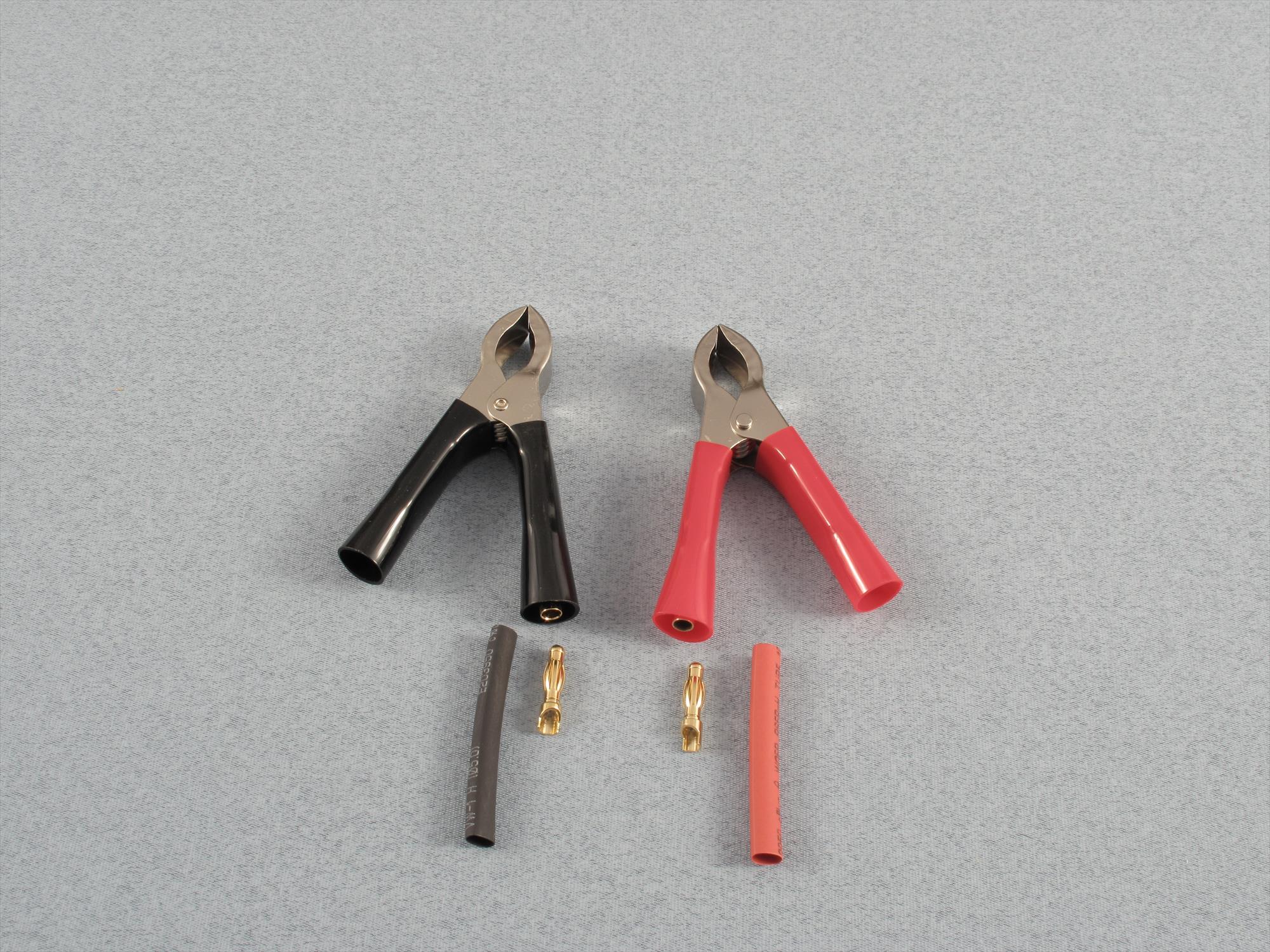 Croc Clips w/4mm Gold conn. Pr-2