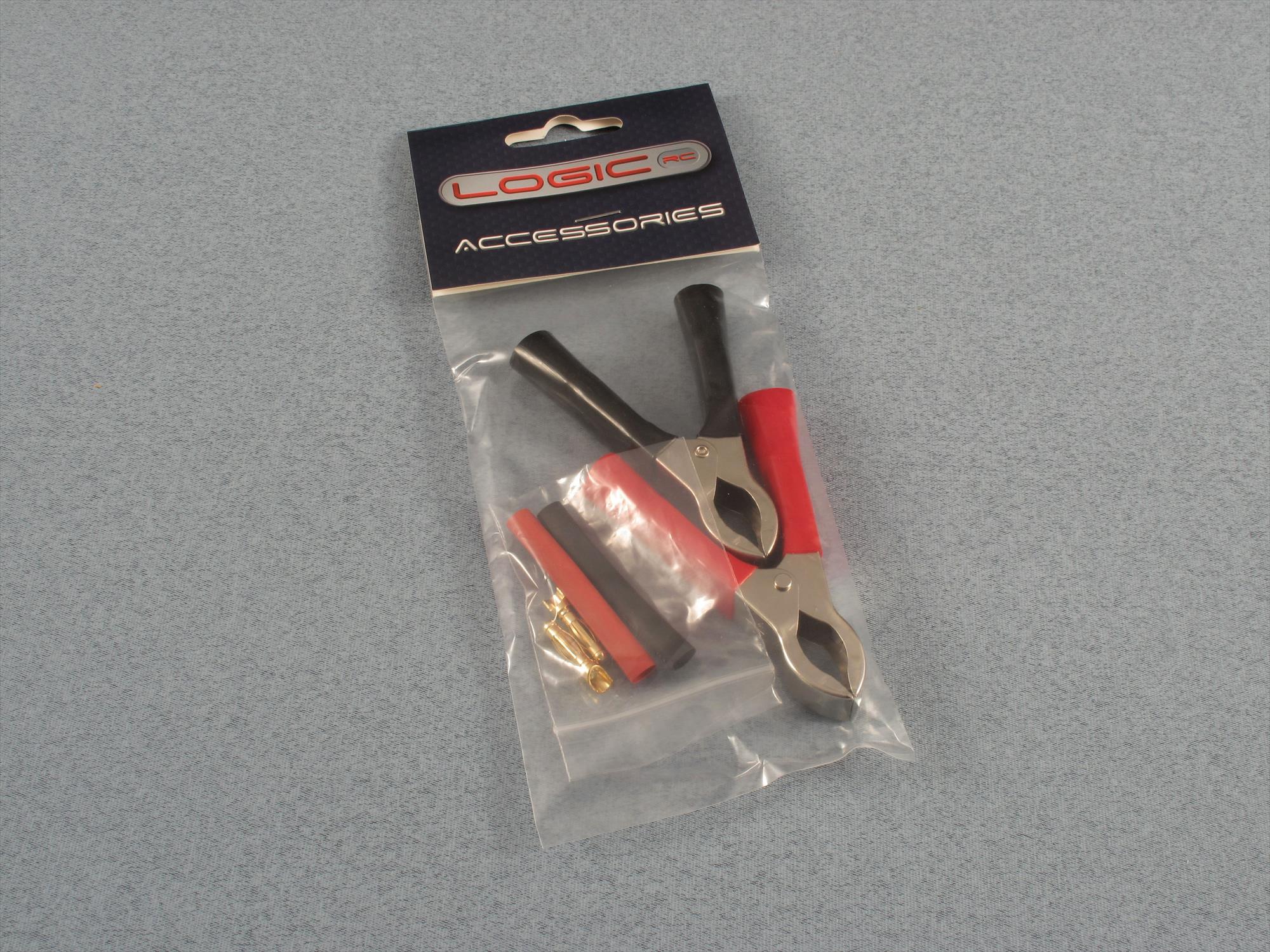 Croc Clips w/4mm Gold conn. Pr-3