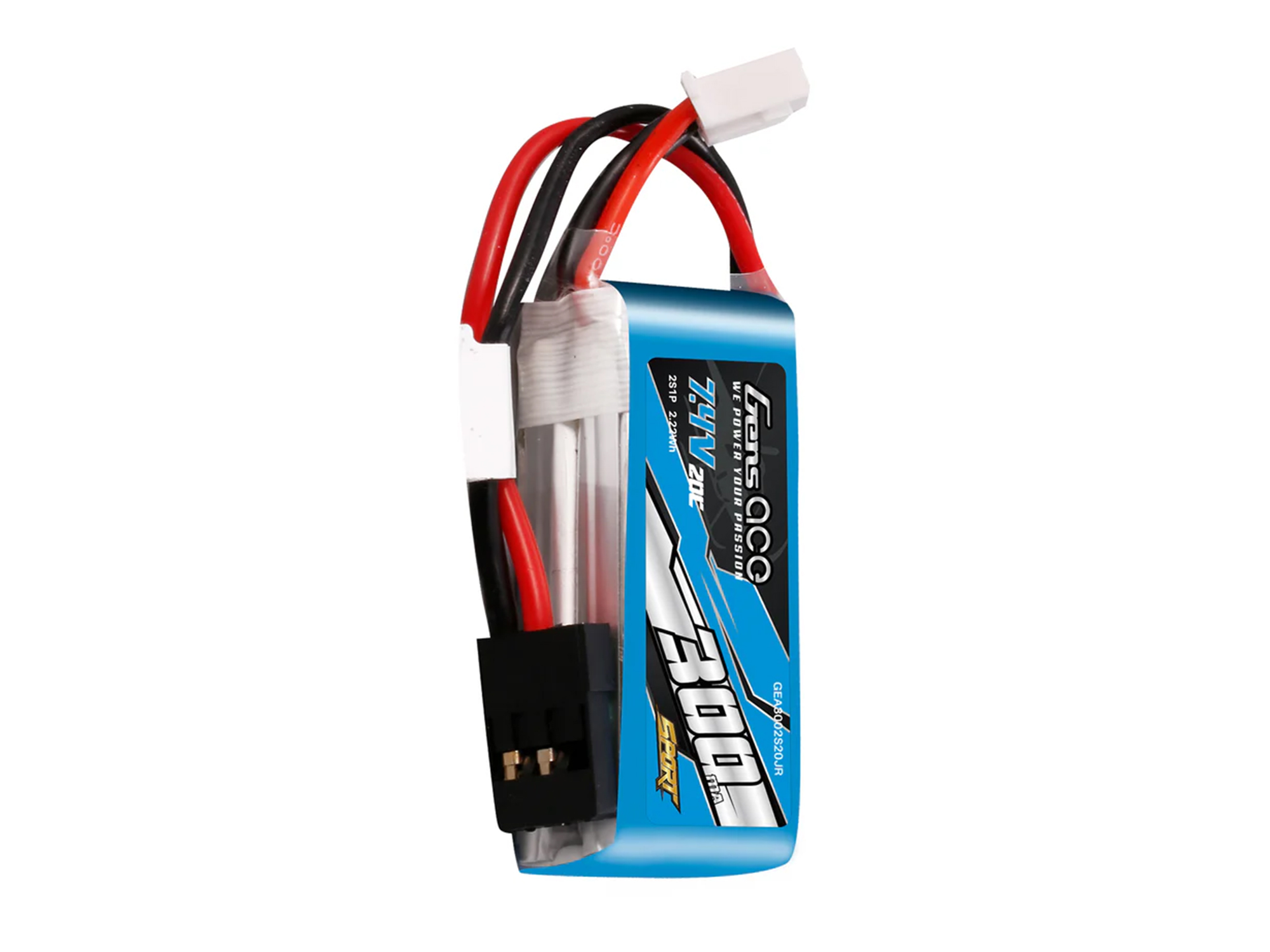 Li-Po Sport 2S 7.4V 300mAh 20C with JR-4