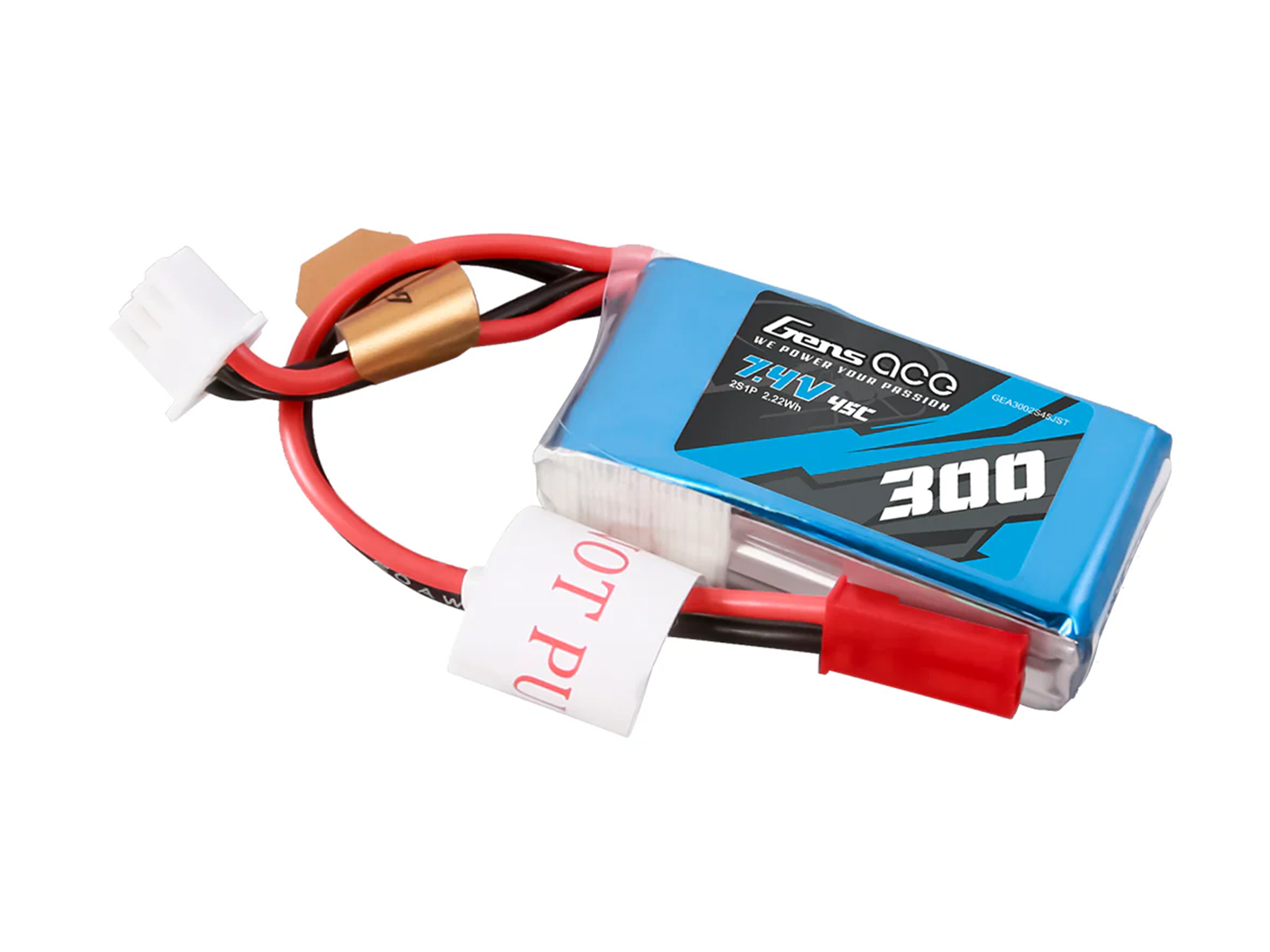Li-Po 2S 7.4V 300mAh 45C with BEC-3