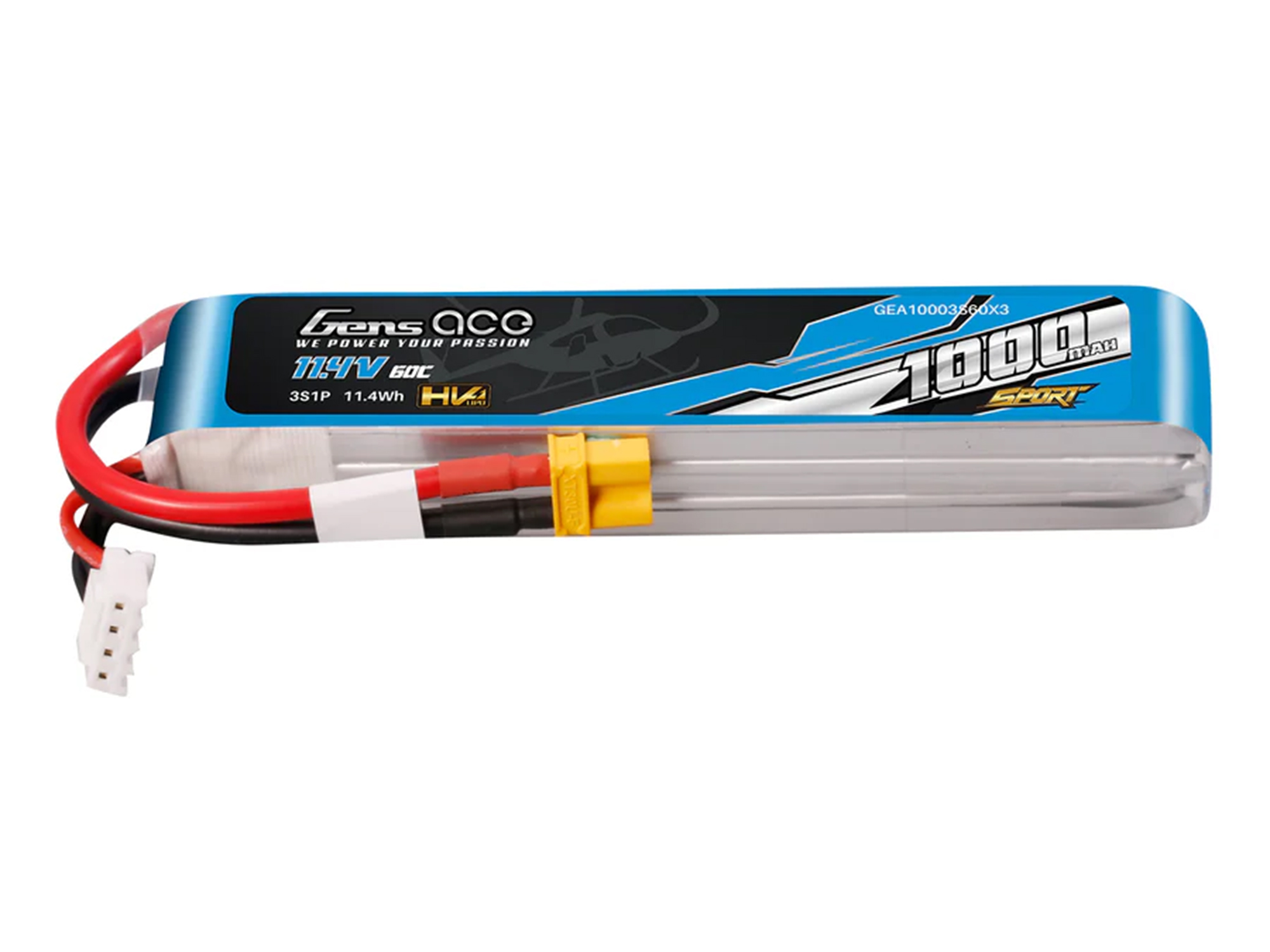 Li-Po Sport 3S 11.1V 1000mAh 60C with XT30 HV-3
