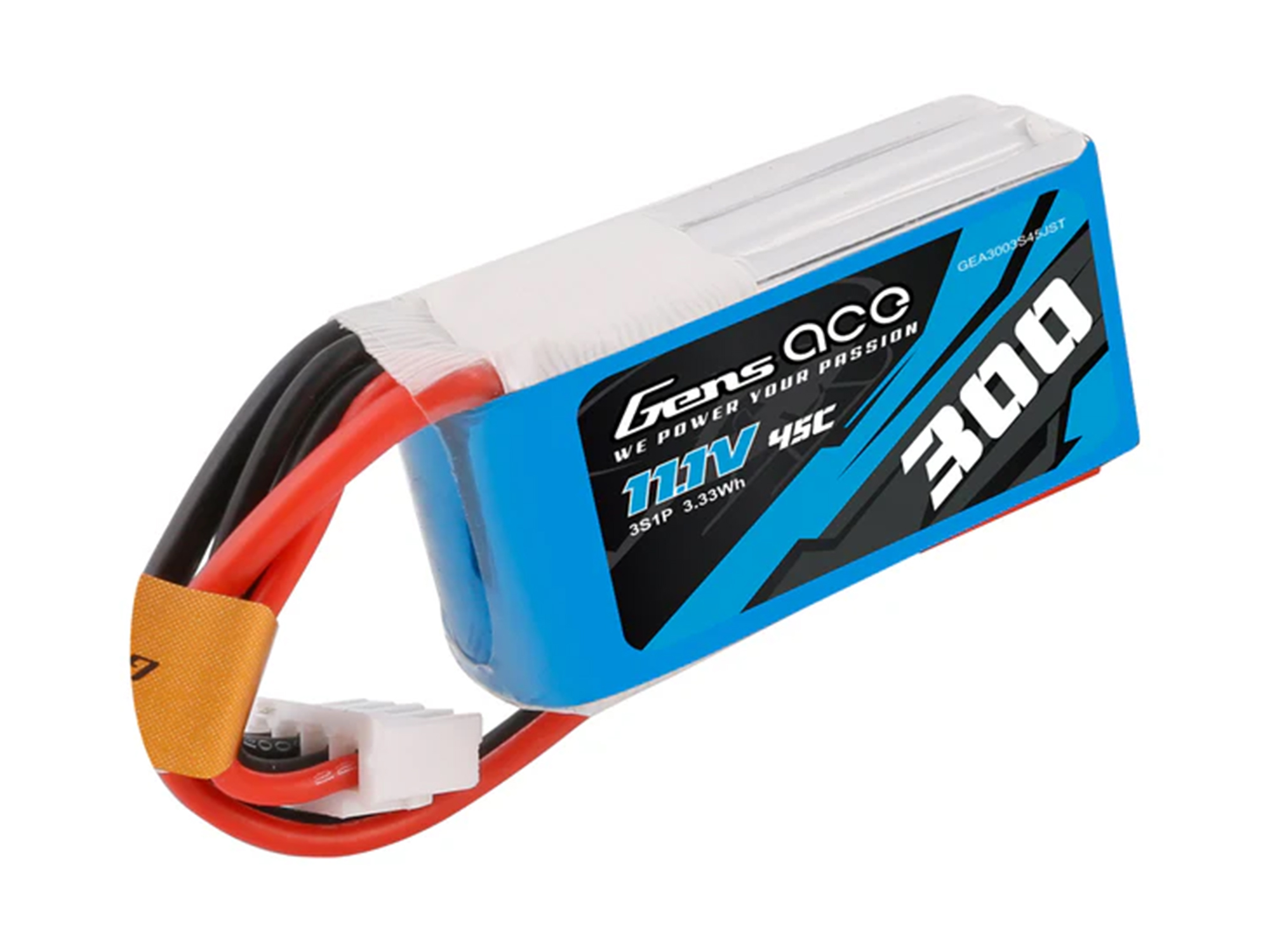 Li-Po 3S 11.1V 300mAh 45C with JST-4