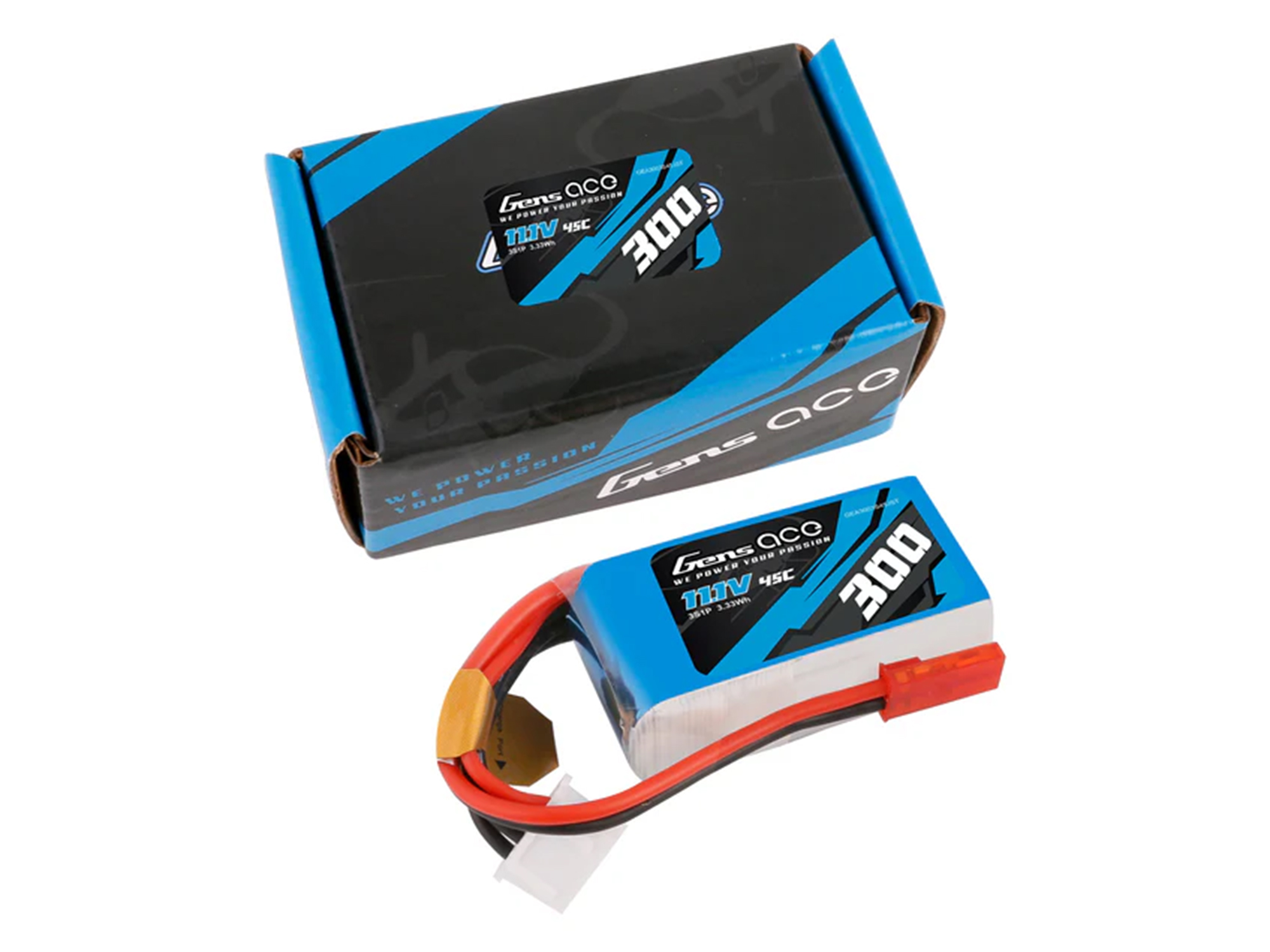 Li-Po 3S 11.1V 300mAh 45C with JST-5