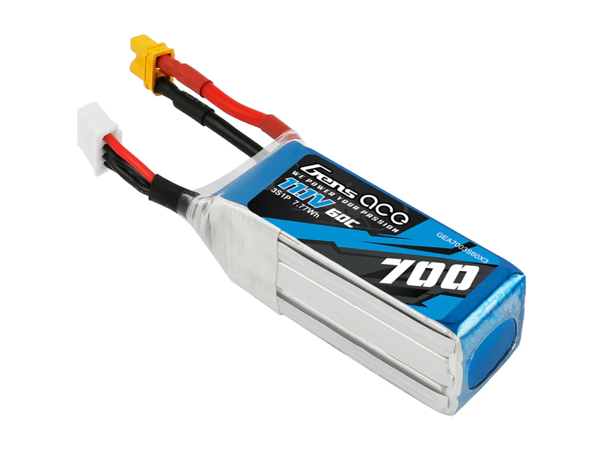 Li-Po 3S 11.1V 700mAh 60C with XT30-3