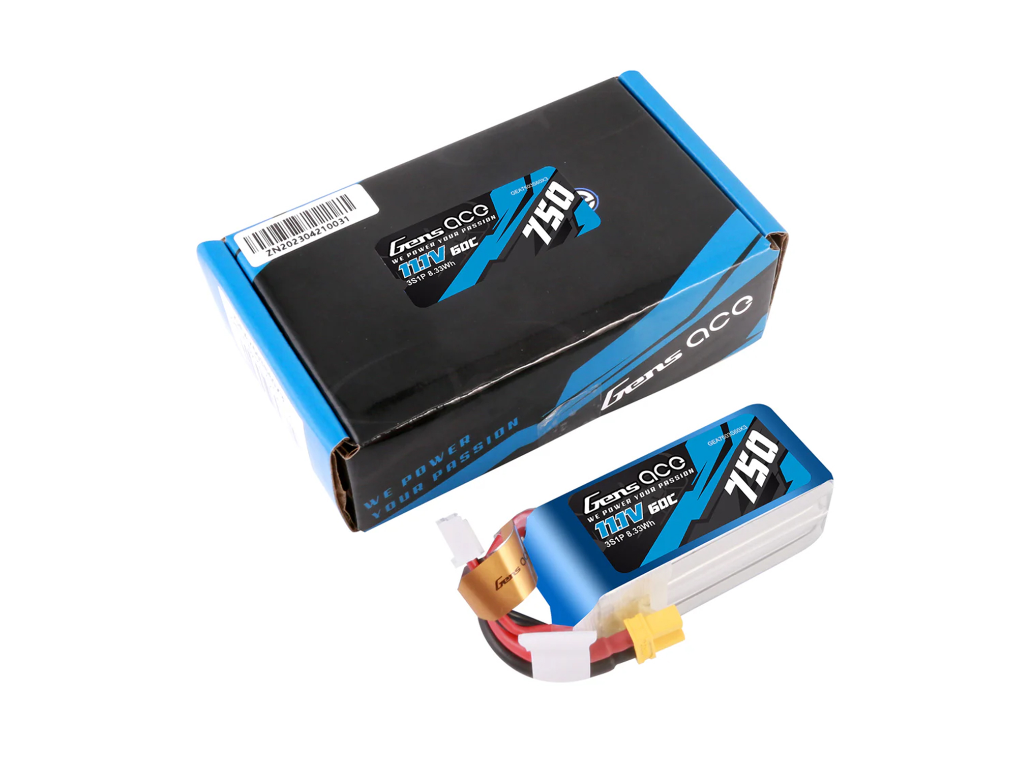 Li-Po 3S 11.1V 750mAh 60C with XT30-5