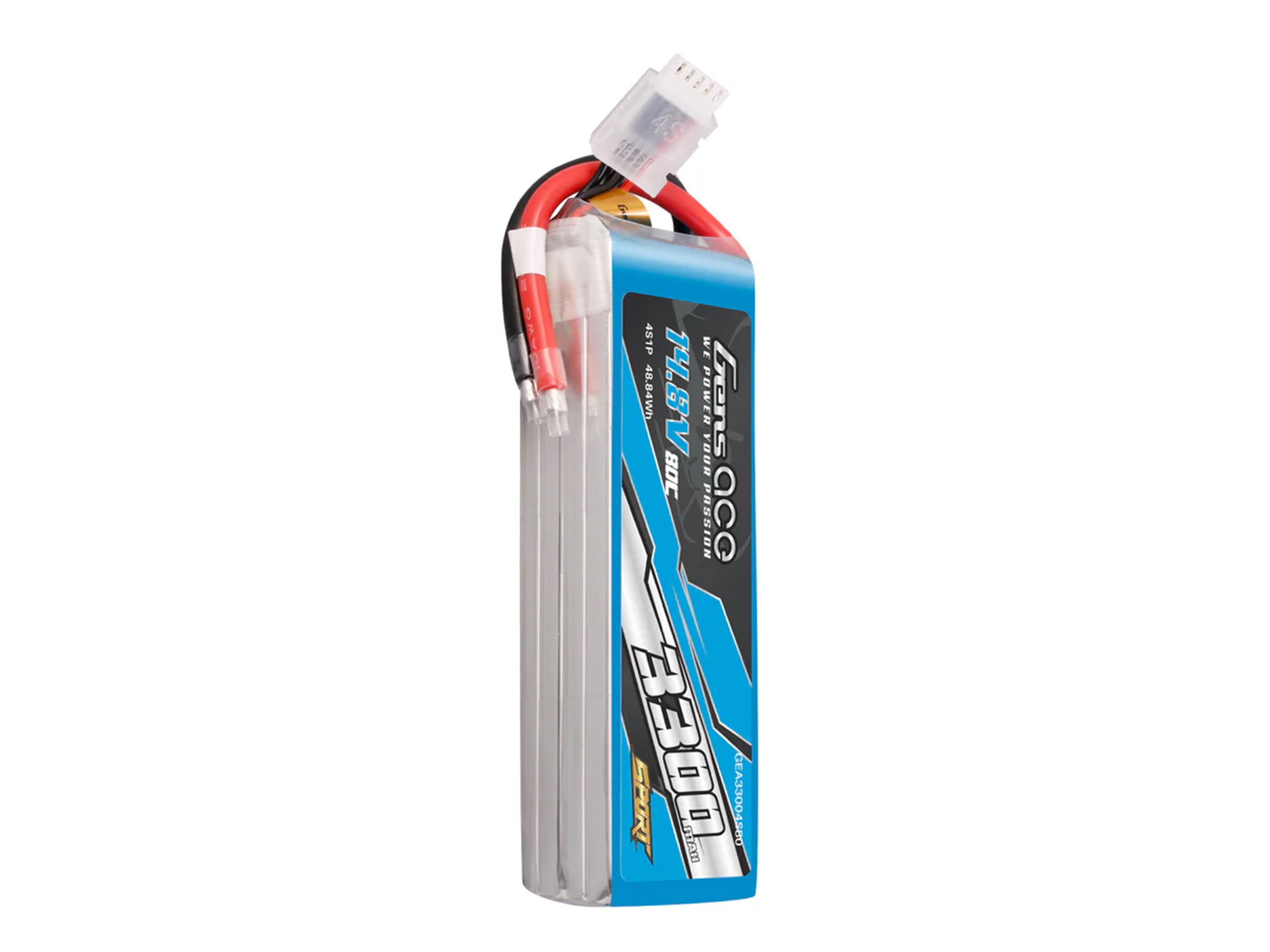 Li-Po Sport 4S 14.8V 3300mAh 80C with No Plug-4