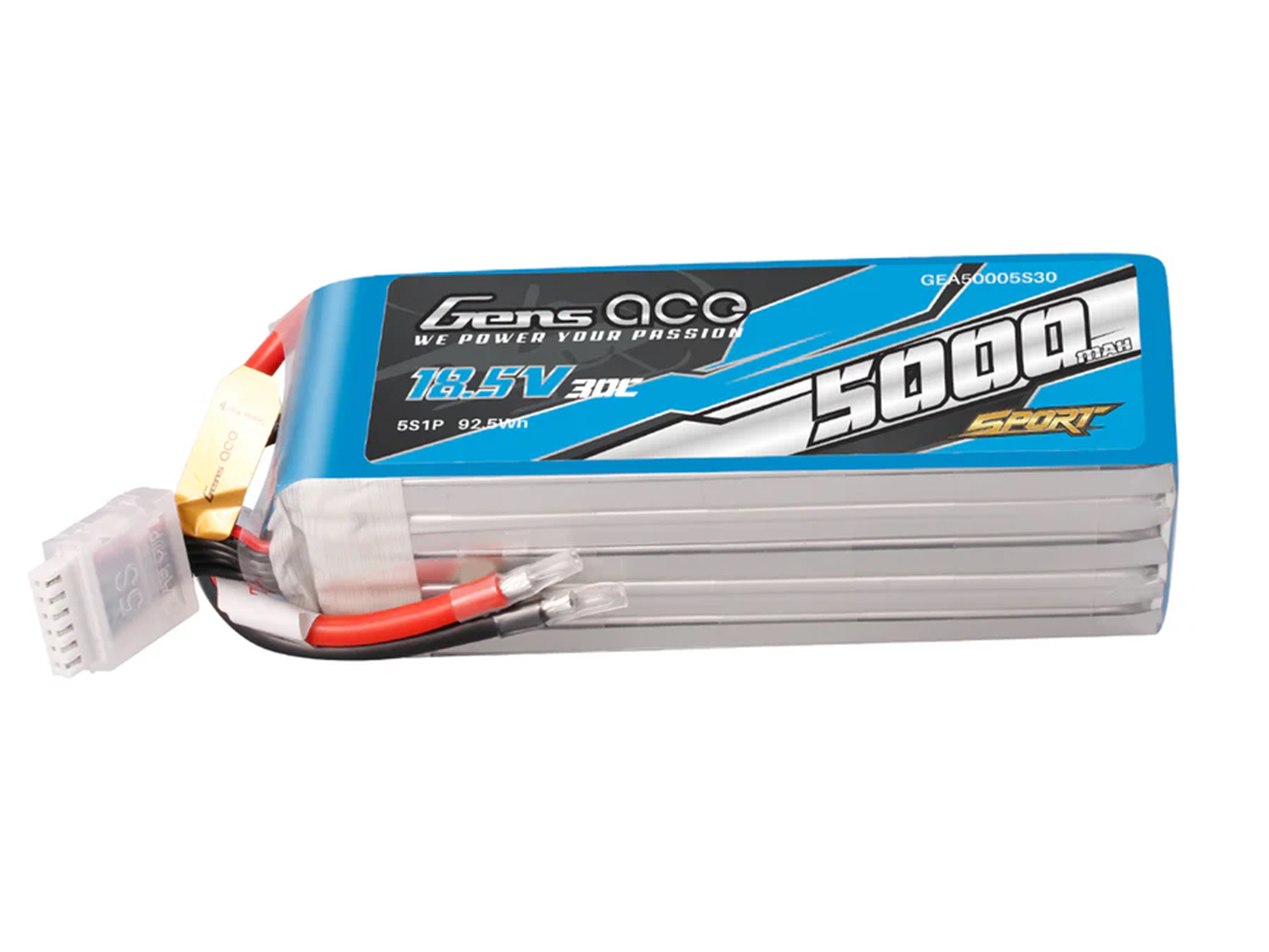 Li-Po Sport 5S 18.5V 5000mAh 30C with No Plug-4