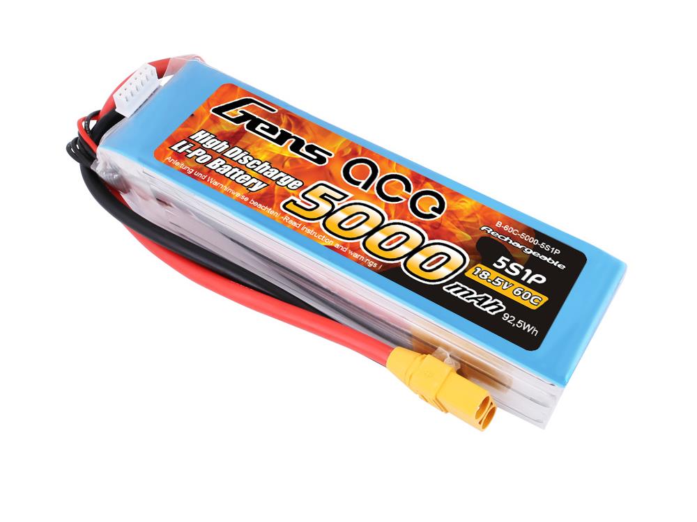 Li-Po 5S 18.5V 5000mAh 60C with XT90-2