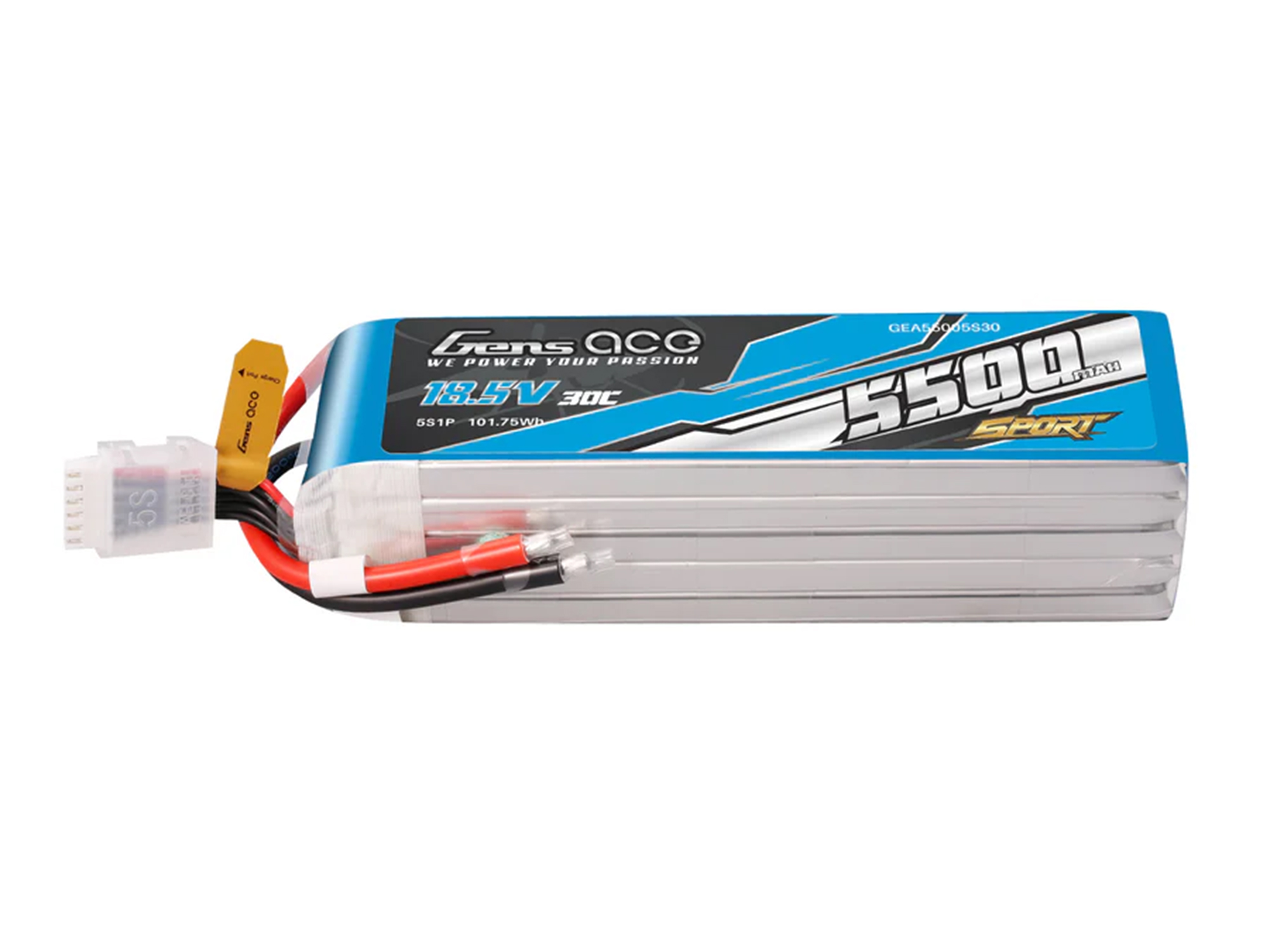 Li-Po Sport 5S 18.5V 5500mAh 30C with No Plug-3