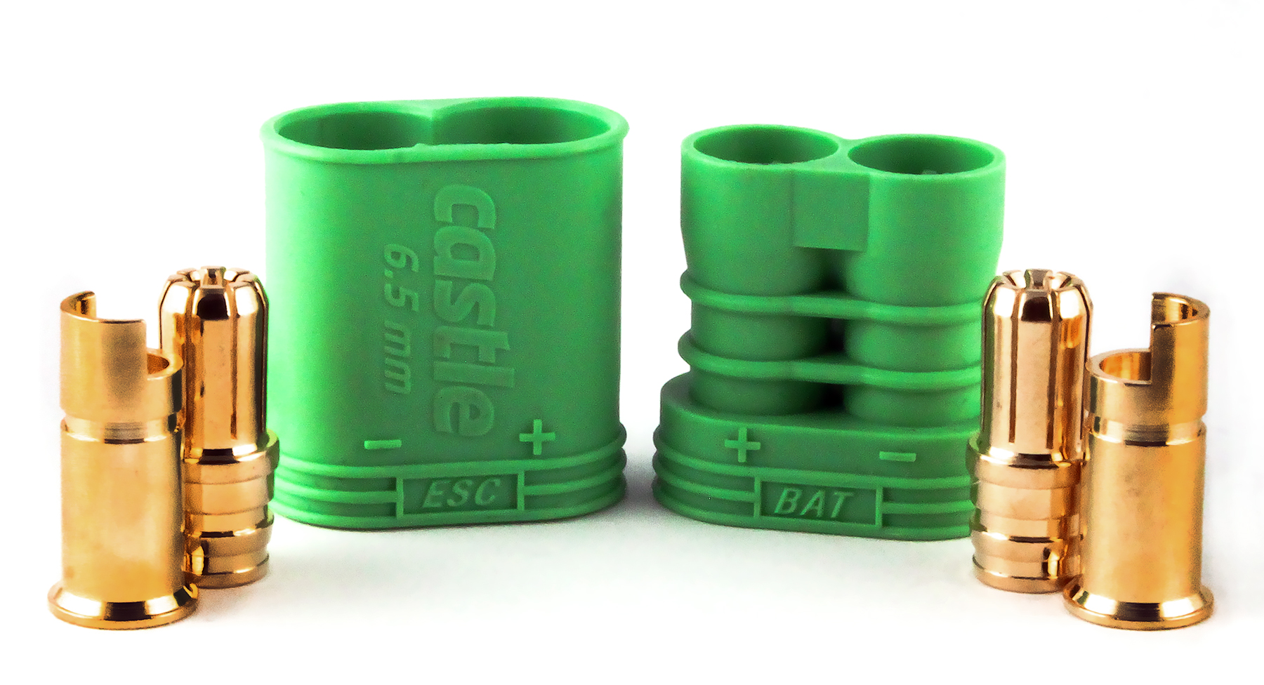 Castle 6.5mm Polarized Bullet Connector 1pr-2