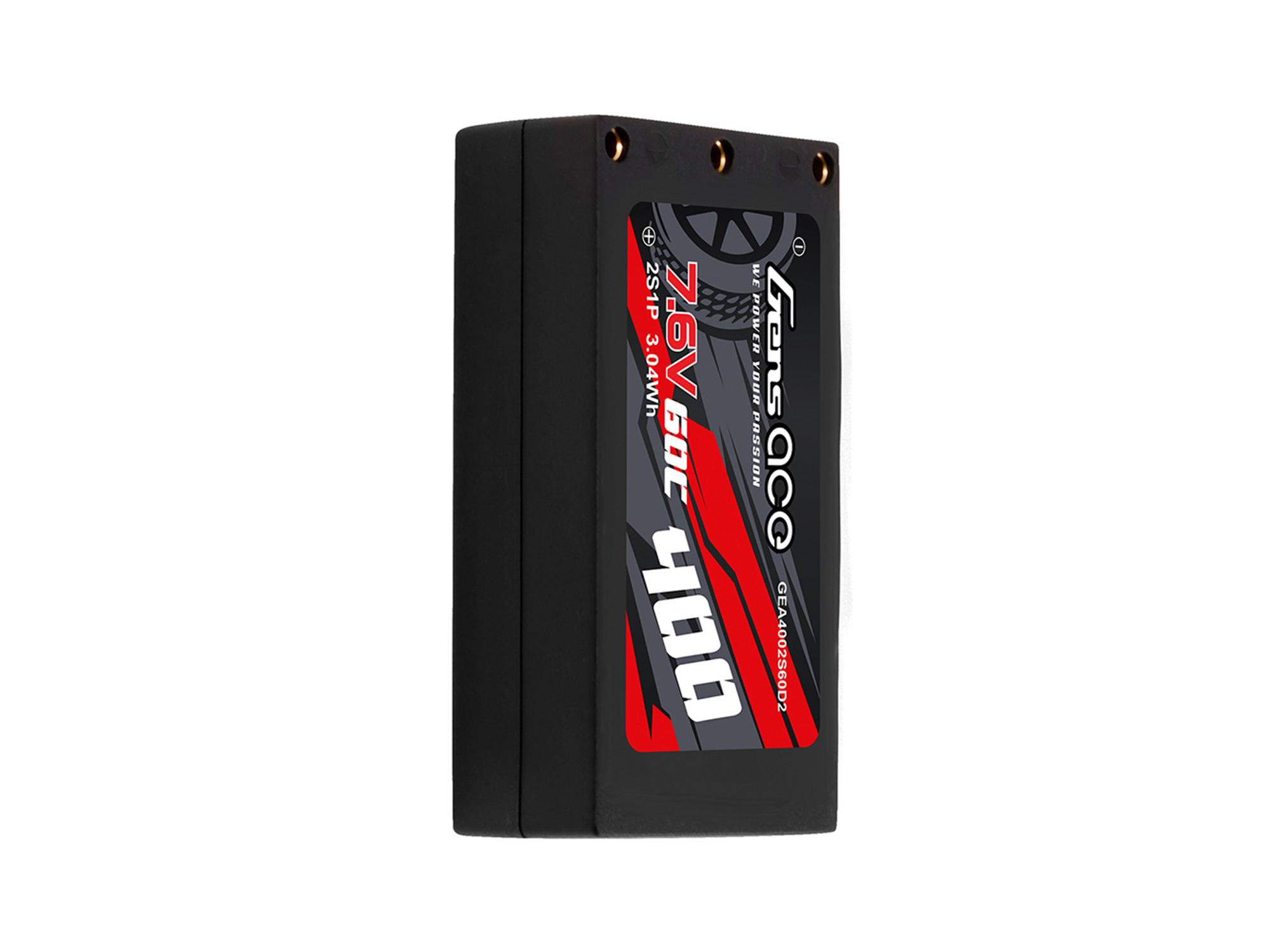 Li-Po HV Car Hard Case 2S 7.6V 400mAh 60C with 2MM-4