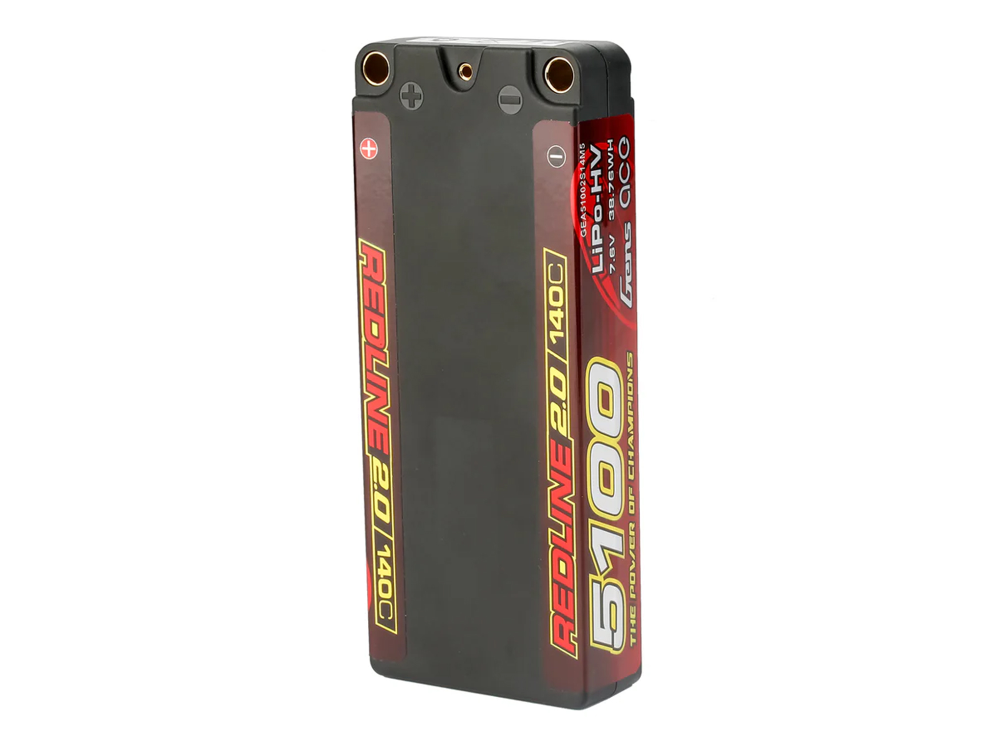 Li-Po HV Car Hard Case 2S1P 7.6V 5100mAh 140C with 5mm-4