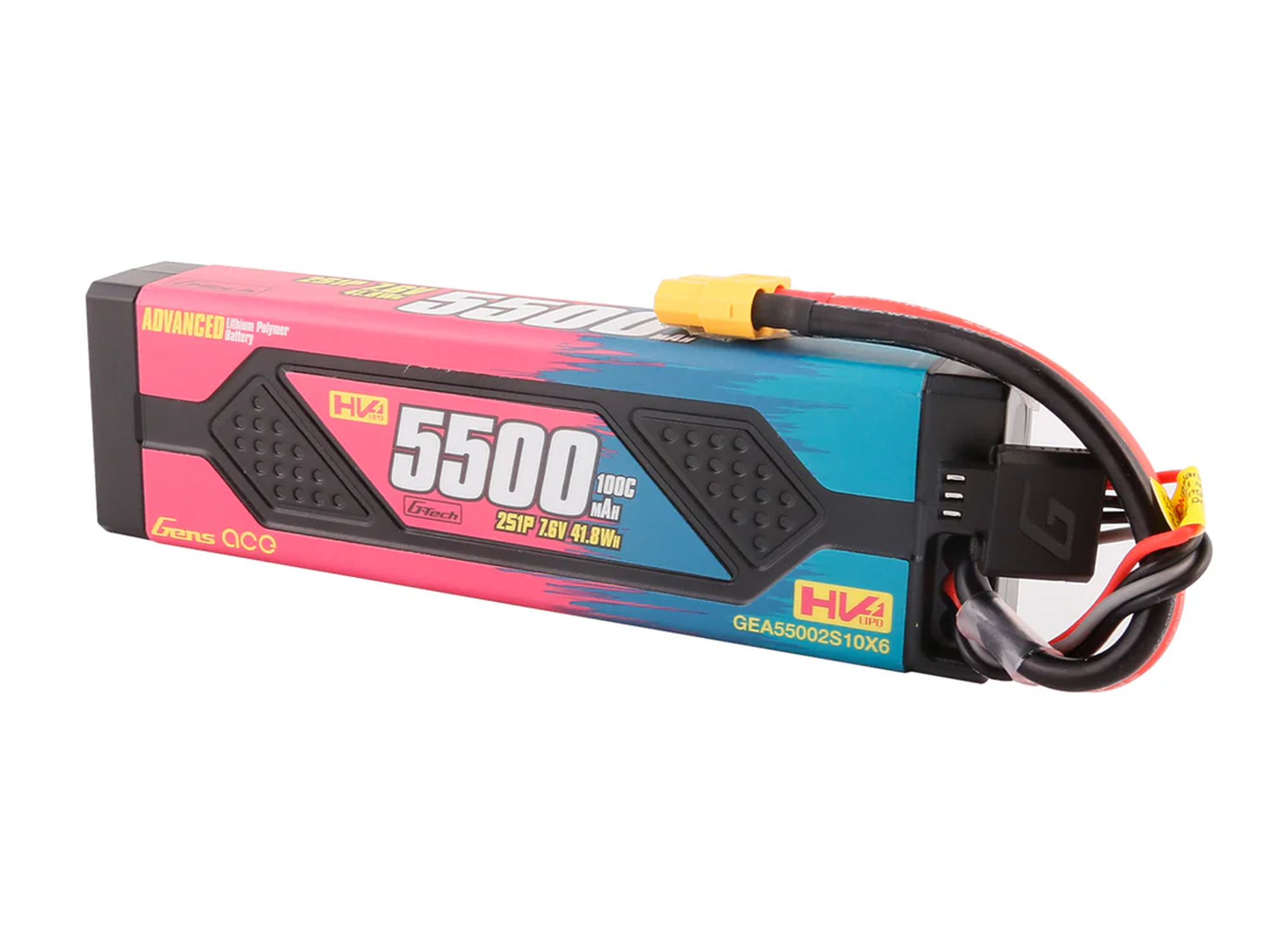 Li-Po Car Hard Case HV 2S 7.4V 5500mAh 100C with XT60-3