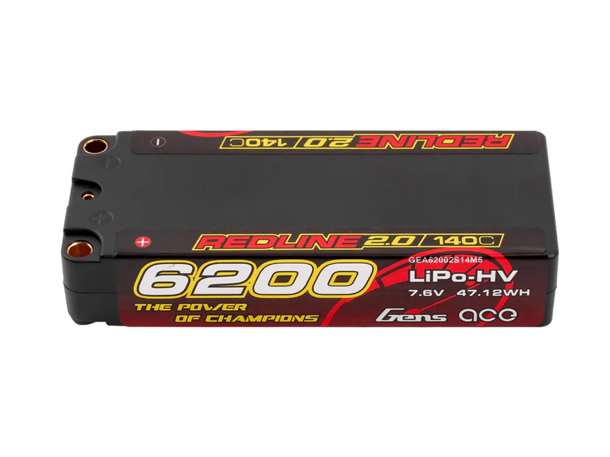 Li-Po HV Car Hard Case 2S1P 7.4V 6200mAh 140C RL2 with 5mm-3
