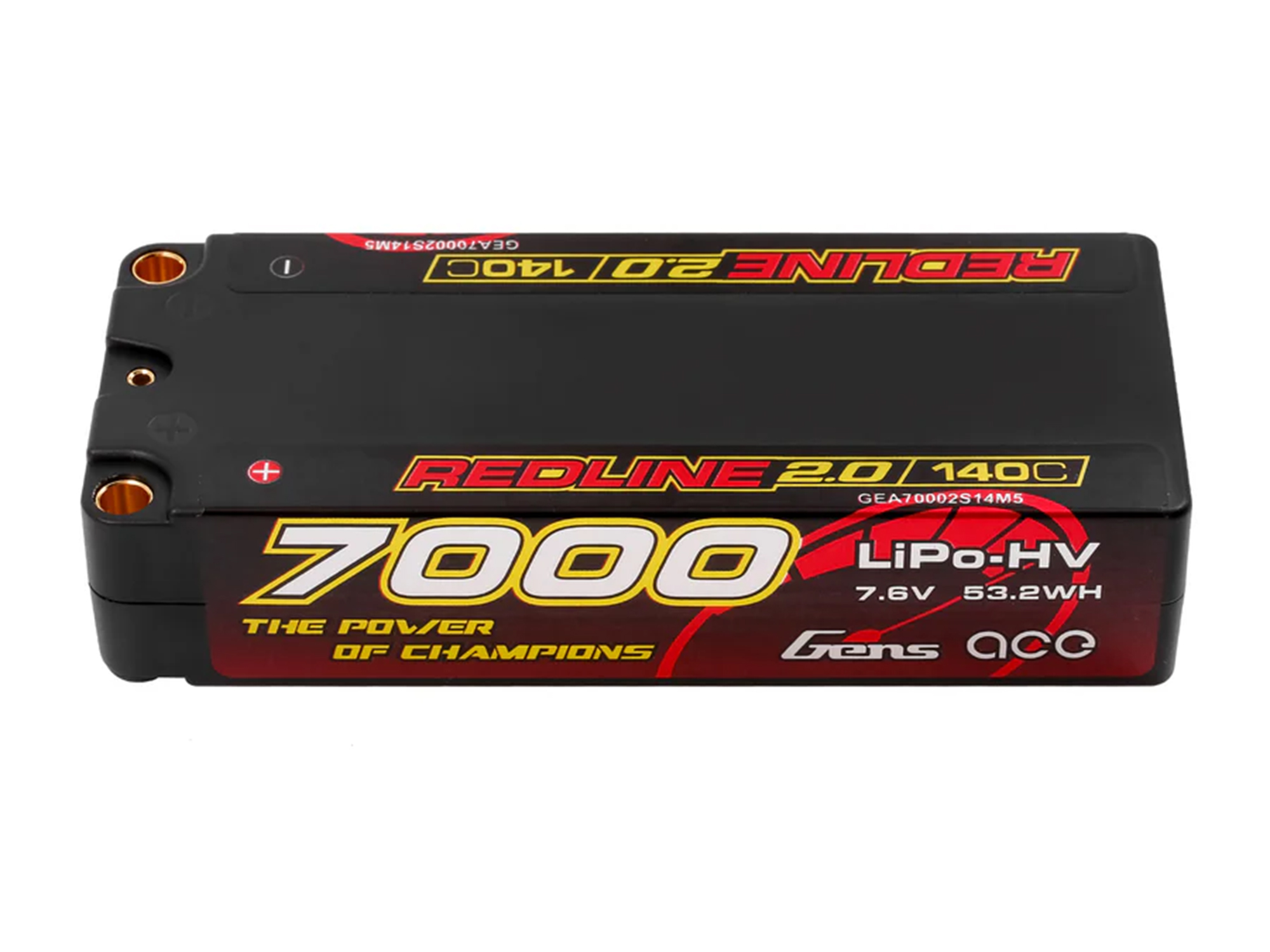 Li-Po HV Car Hard Case 2S1P 7.4V 7000mAh 140C RL2 with 5mm-2