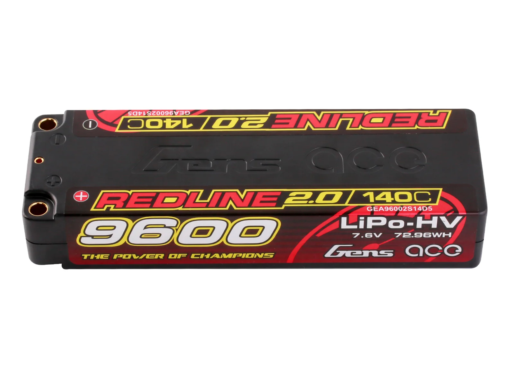 Li-Po HV Car Hard Case 2S 7.6V 9600mAh 140C RL2 Short 5mm-2