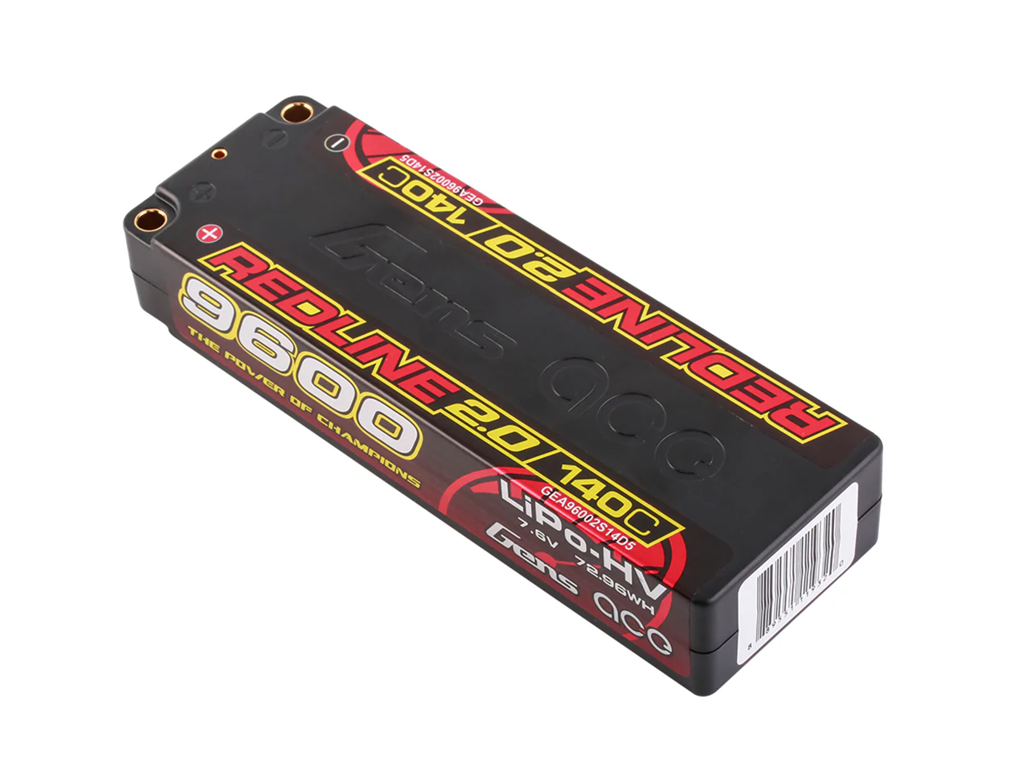 Li-Po HV Car Hard Case 2S 7.6V 9600mAh 140C RL2 Short 5mm-3
