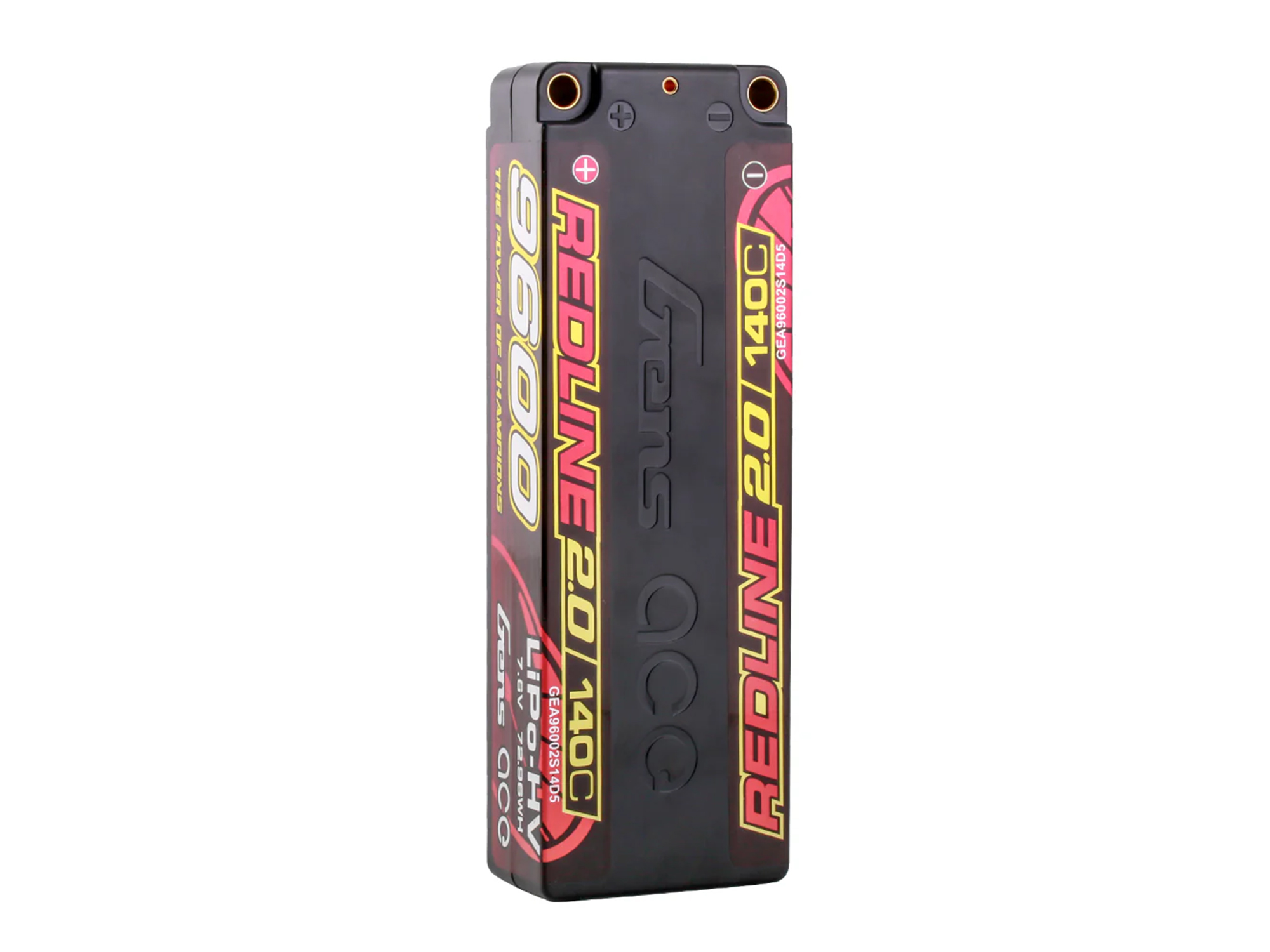 Li-Po HV Car Hard Case 2S 7.6V 9600mAh 140C RL2 Short 5mm-4