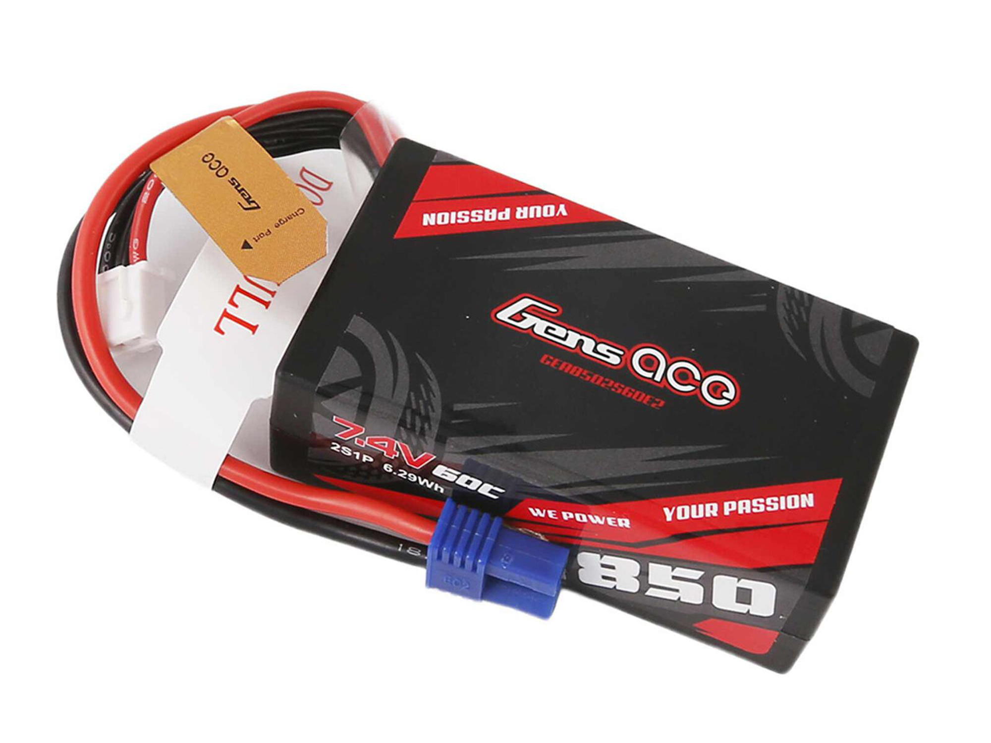Li-Po Car 2S 7.4V 850mAh 60C with EC2-3