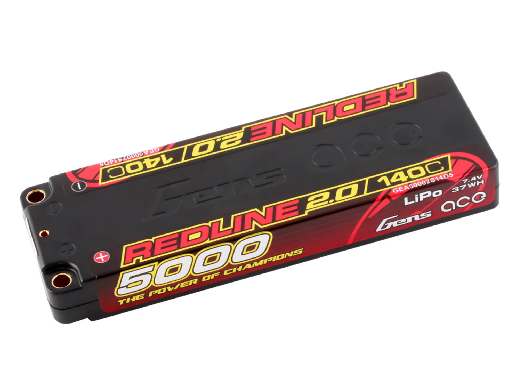 Li-Po HV Car Hard Case 2S 7.6V 5000mAh 140C RL2 Short 5mm