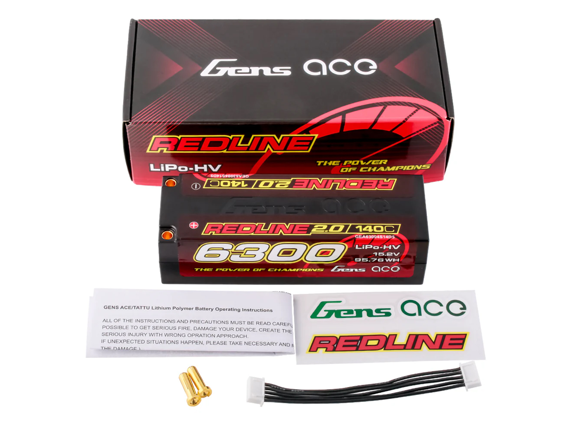 Li-Po HV Car Hard Case 4S1P 15.2V 6300mAh 140C RL2 with 5mm-5