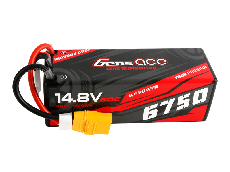 Li-Po Car Hard Case 4S 14.8V 6750mAh 60C with XT90-2