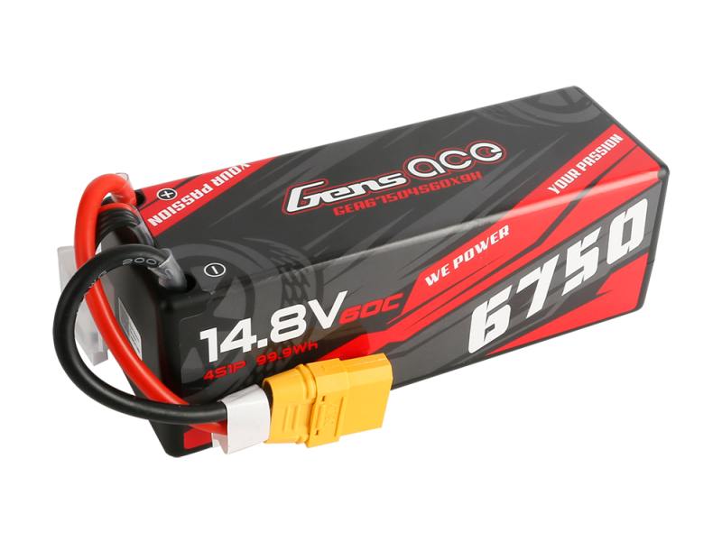 Li-Po Car Hard Case 4S 14.8V 6750mAh 60C with XT90-3