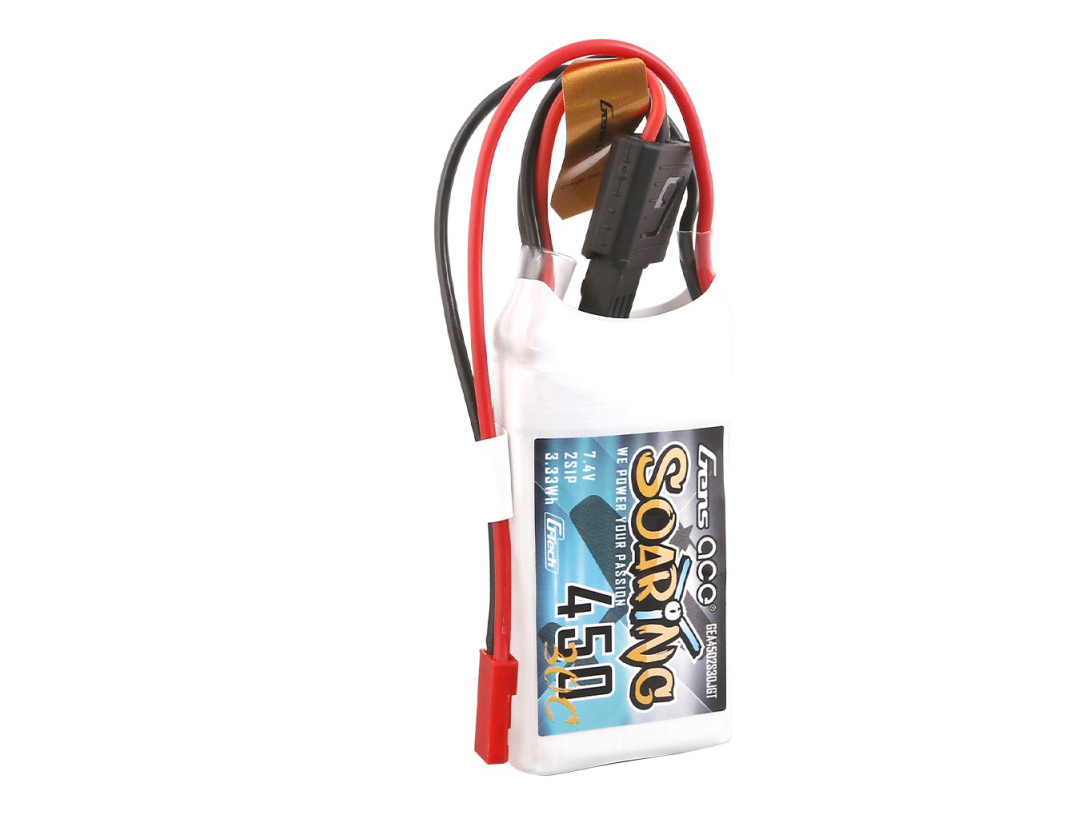 Li-Po G-Tech 2S 7.4V 450mAh 30C Soaring with BEC-4
