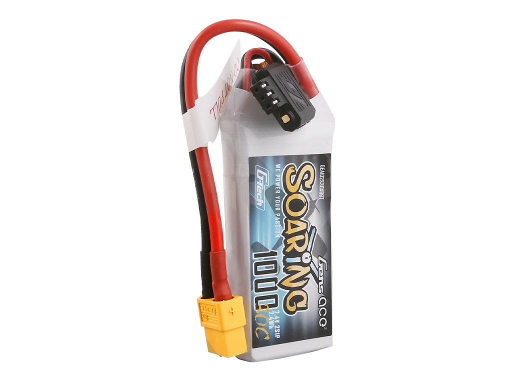 Li-Po G-Tech 2S 7.4V 1000mAh 30C Soaring with XT60-4