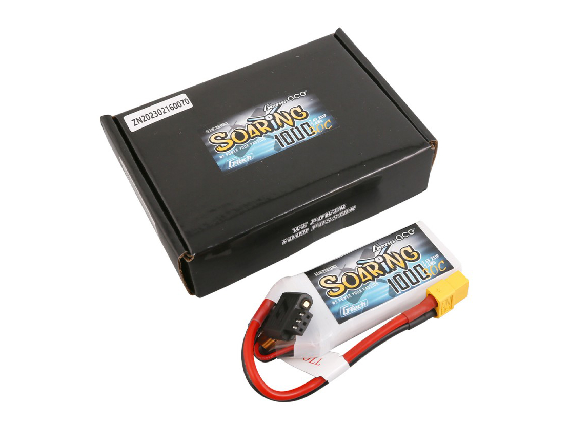 Li-Po G-Tech 2S 7.4V 1000mAh 30C Soaring with XT60-5