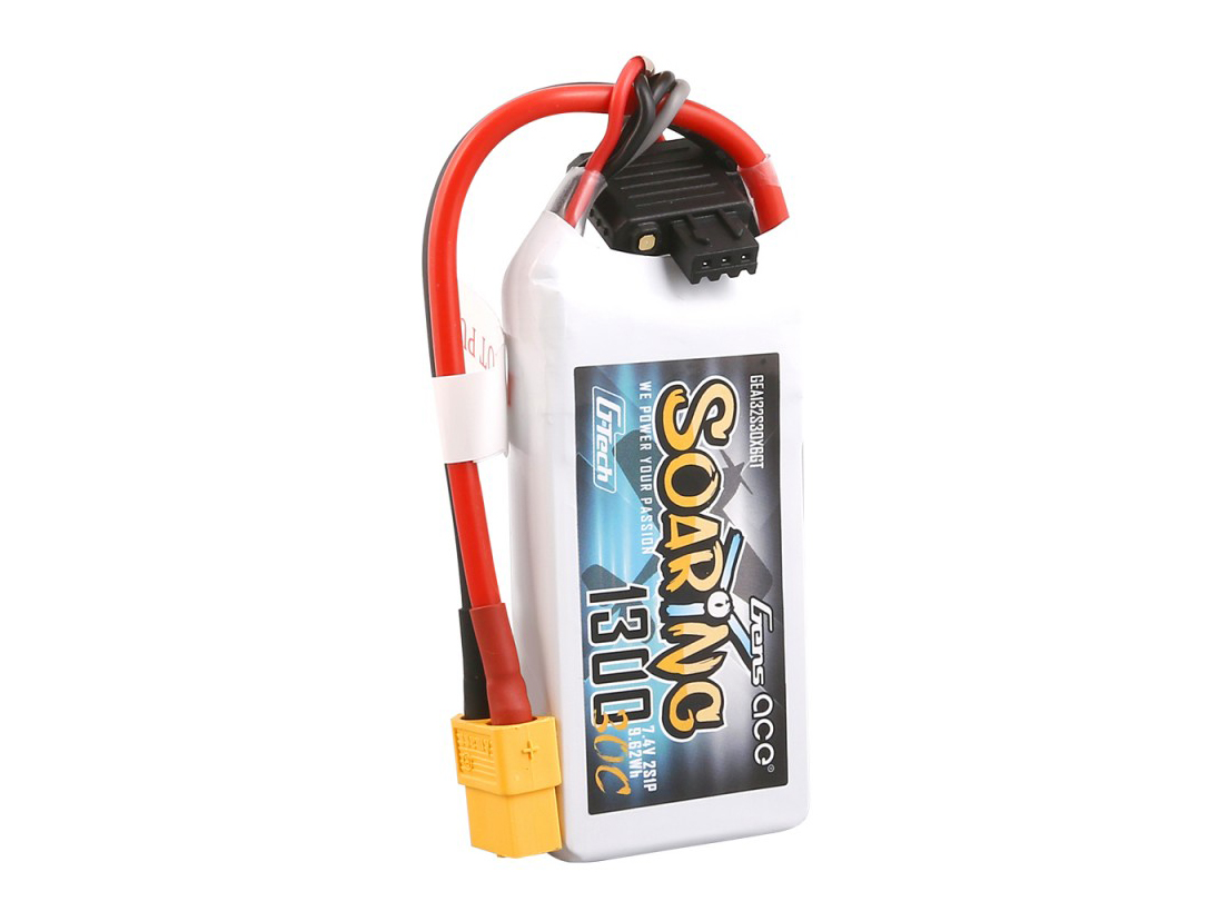 Li-Po G-Tech 2S 7.4V 1300mAh 30C Soaring with XT60-4