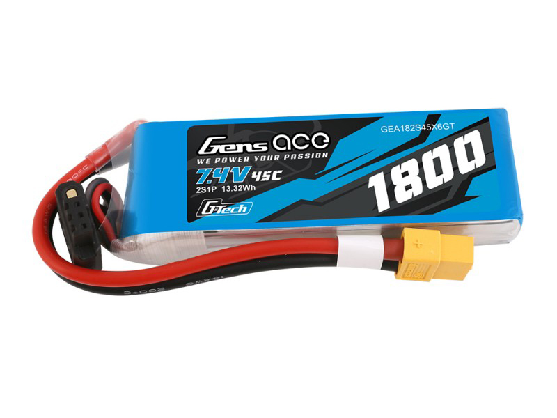 Li-Po G-Tech 2S 7.4V 1800mAh 45C with XT60-3