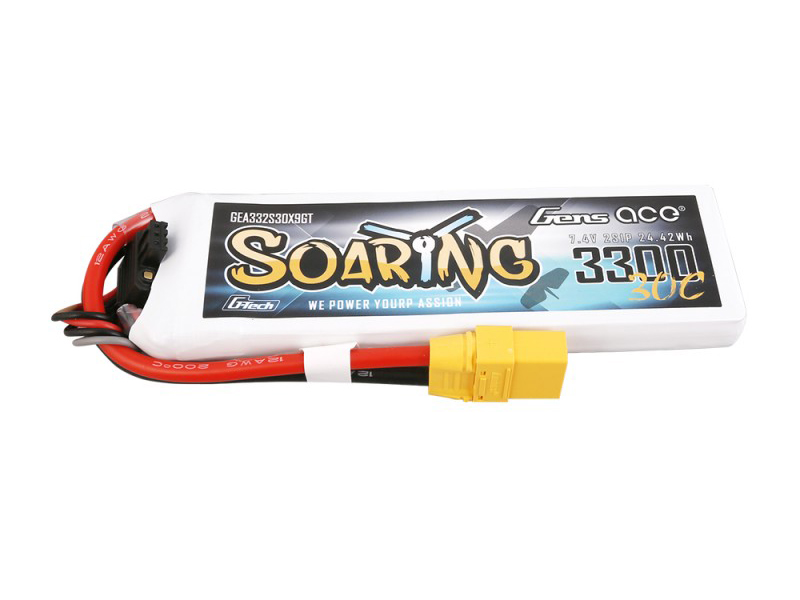 Li-Po G-Tech 2S 7.4V 3300mAh 30C Soaring with XT90-3