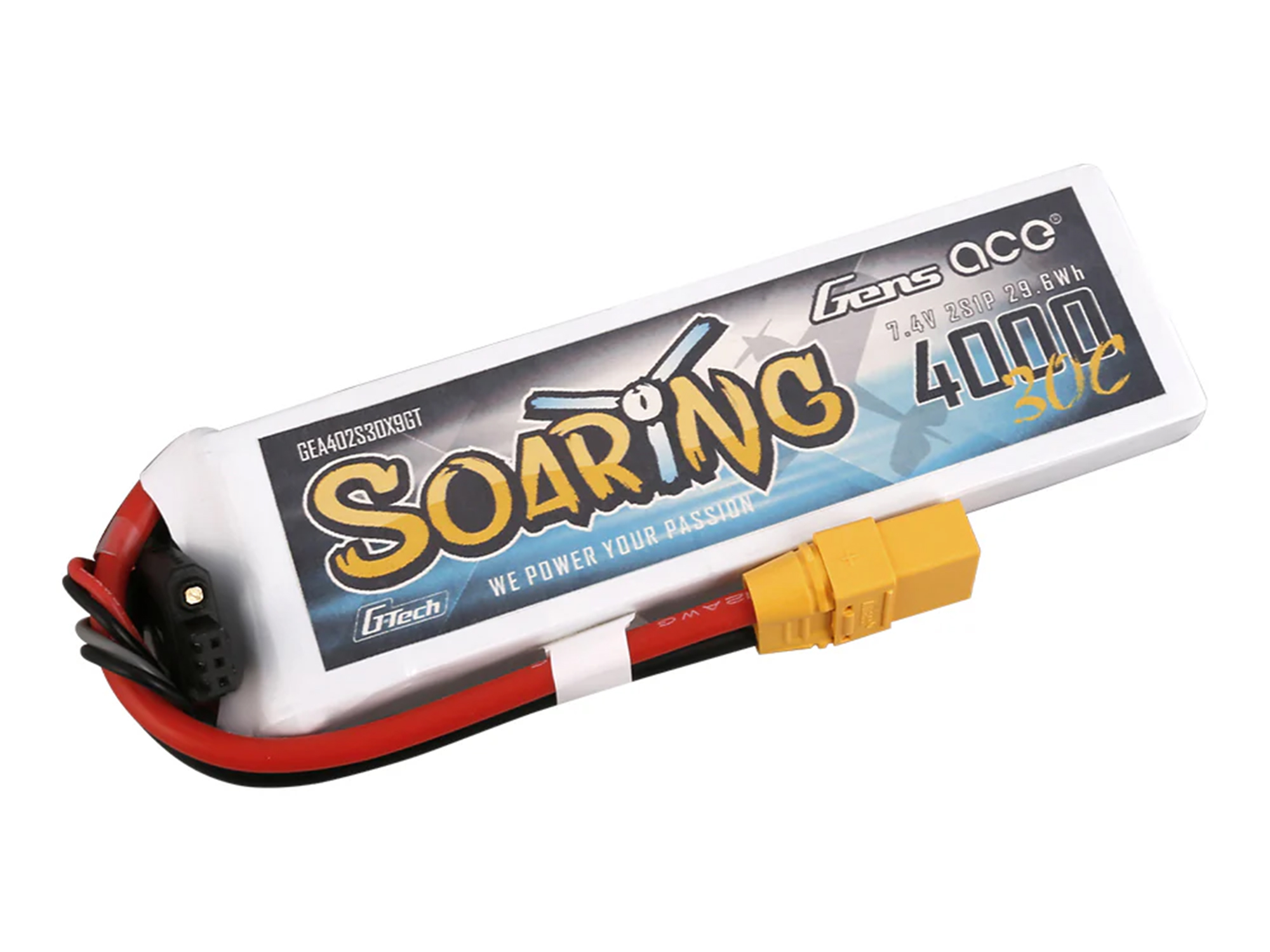 Li-Po G-Tech 2S 7.4V 4000mAh 30C with XT90-3