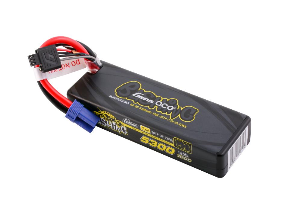 Gens Ace Li-Po Car G-Tech 2S 7.4V 5300mAh 100C Bashing w/EC5 (Promoto)-2
