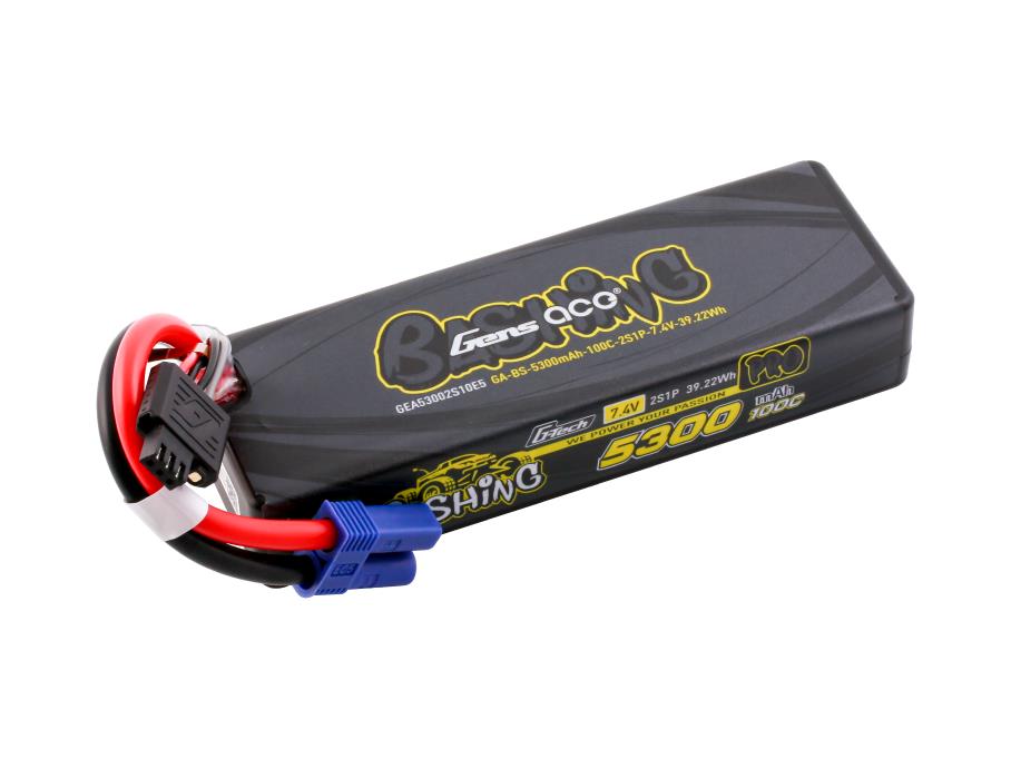 Gens Ace Li-Po Car G-Tech 2S 7.4V 5300mAh 100C Bashing w/EC5 (Promoto)-3