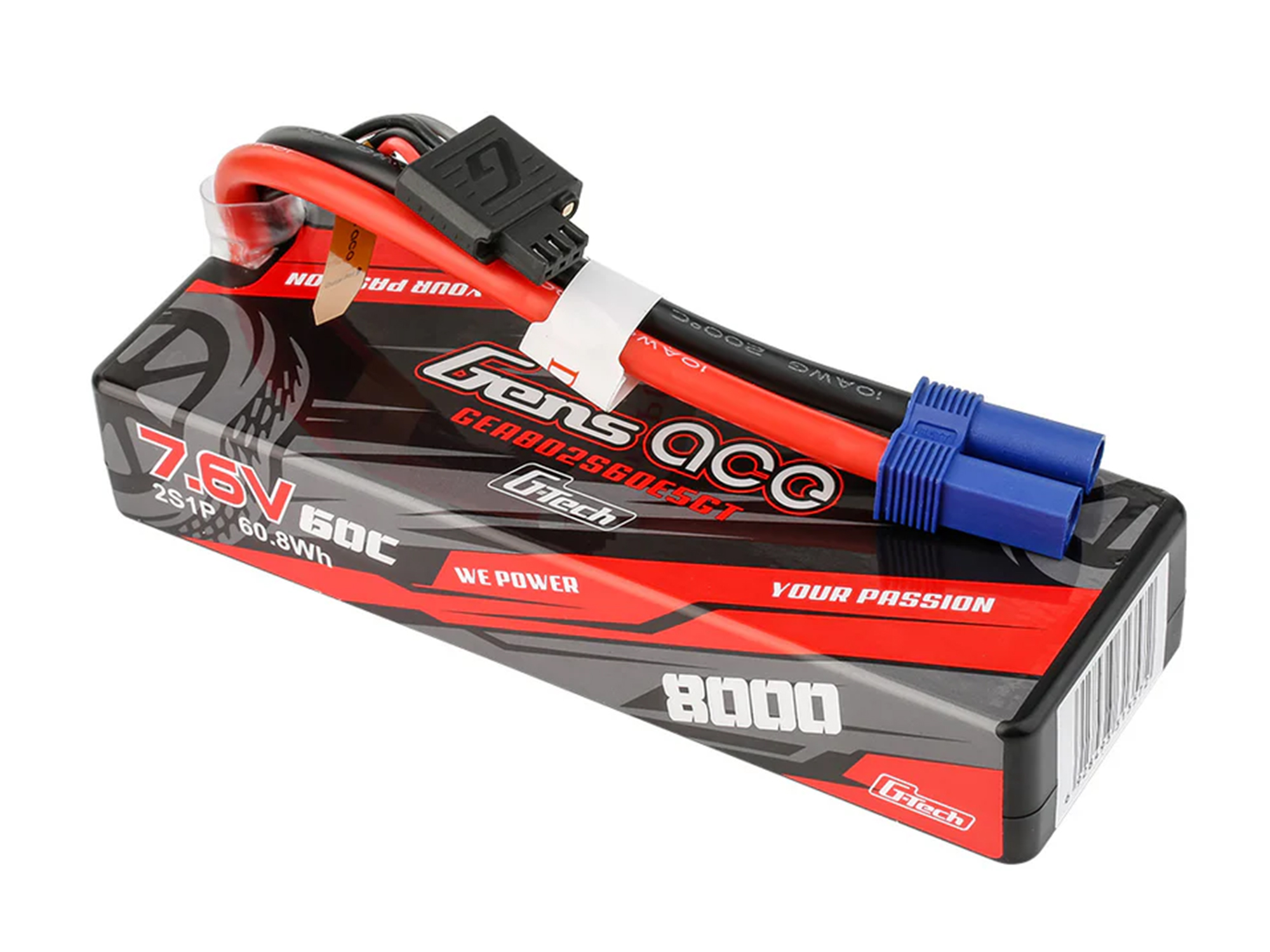 Li-Po Hard Case G-Tech  2S 7.4V 8000mah 60C with EC5 (Promot-2