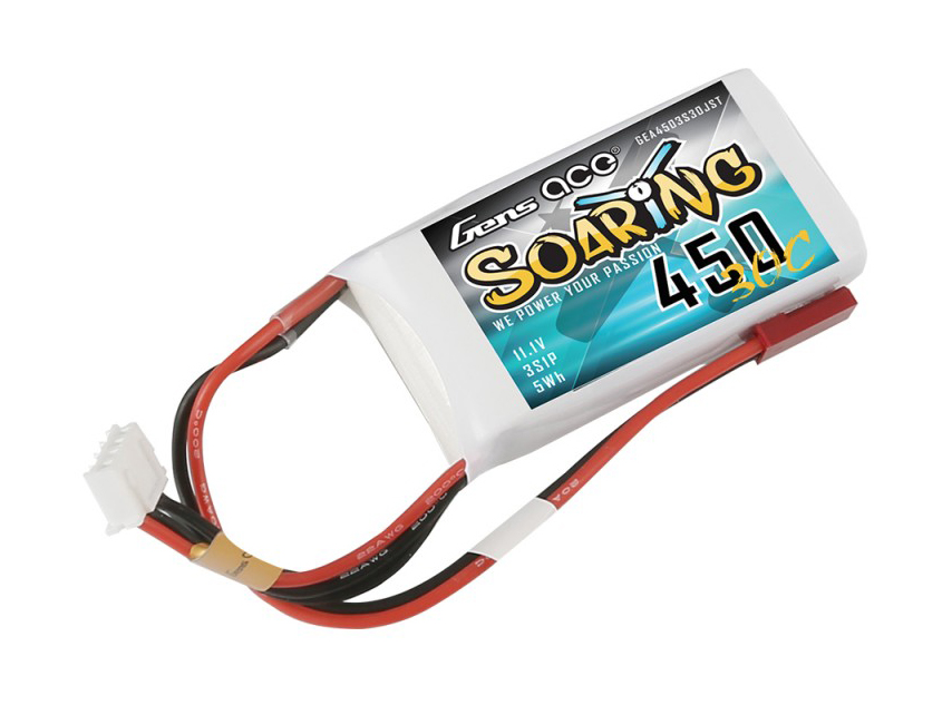 Li-Po 3S 11.1V 450mAh 30C Soaring with JST-SYP-3