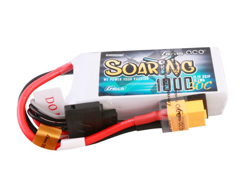 Li-Po G-Tech 3S 11.1V 1000mAh 30C Soaring with XT60-3