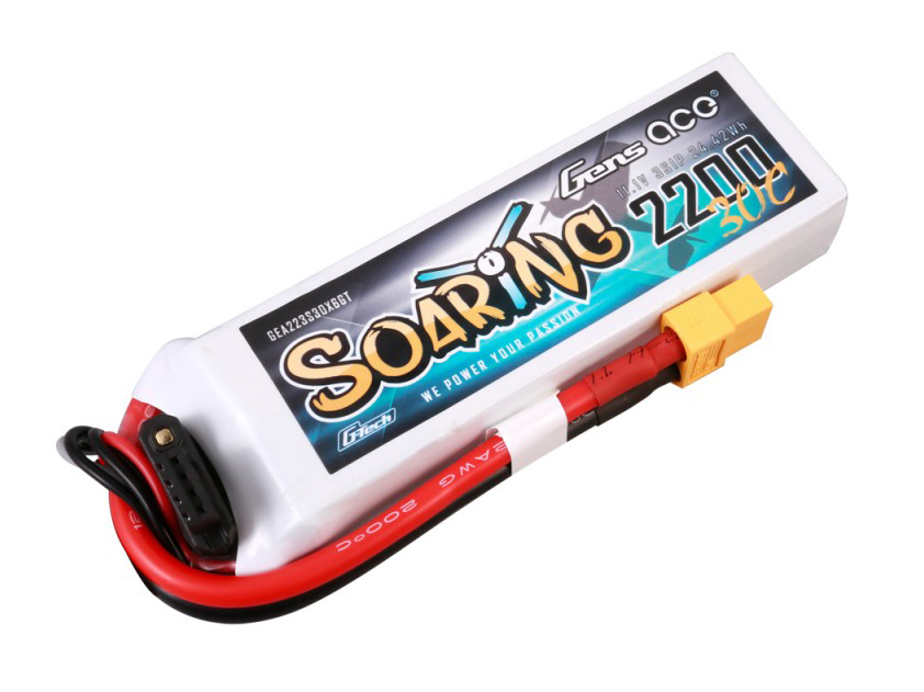 Li-Po G-Tech 3S 11.1V 2200mAh 30C Soaring with XT60-3