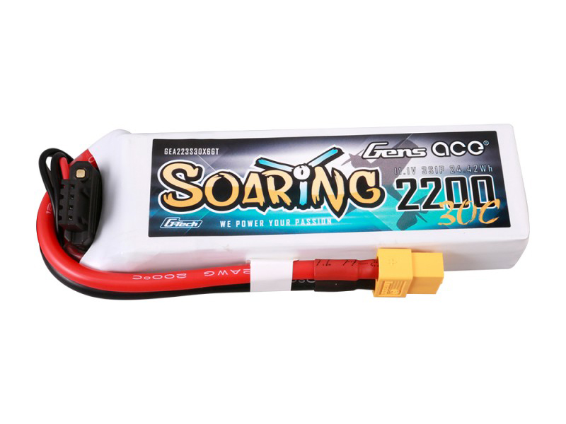 Li-Po G-Tech 3S 11.1V 2200mAh 30C Soaring with XT60-4