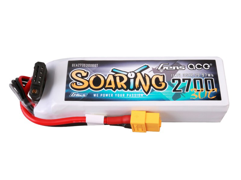 Li-Po G-Tech 3S 11.1V 2700mAh 30C Soaring with XT60-3