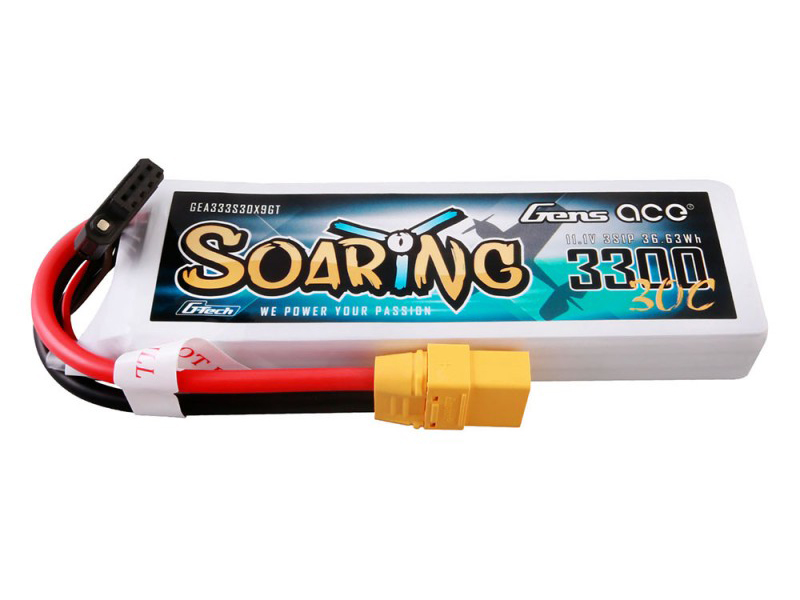 Li-Po G-Tech 3S 11.1V 3300mAh 30C Soaring with XT90-3