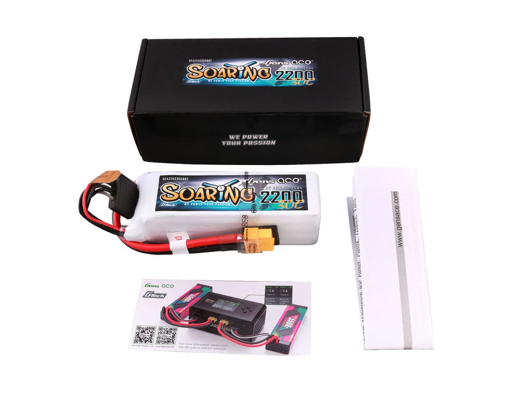 Li-Po G-Tech 4S 14.8V 2200mAh 30C Soaring with XT60-4