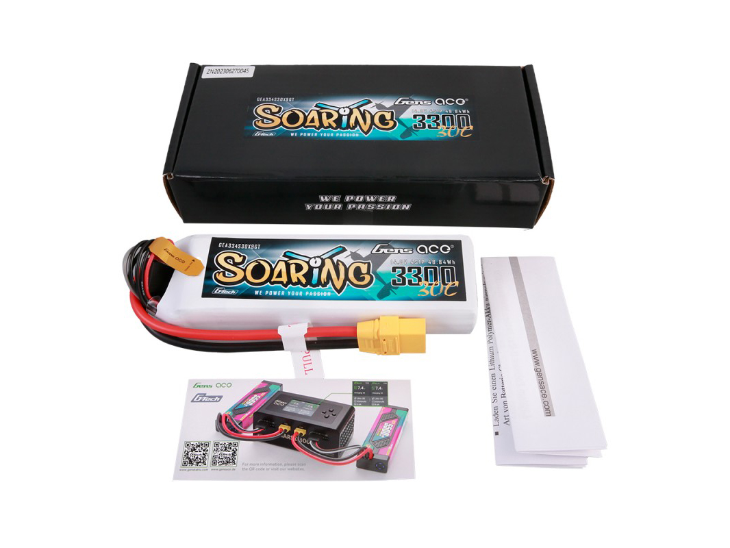 Li-Po G-Tech 4S 14.8V 3300mAh 30C Soaring with XT90-5