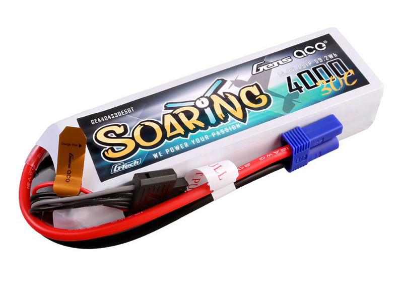 Li-Po G-Tech 4S 14.8V 4000mAh 30C Soaring with EC5-2