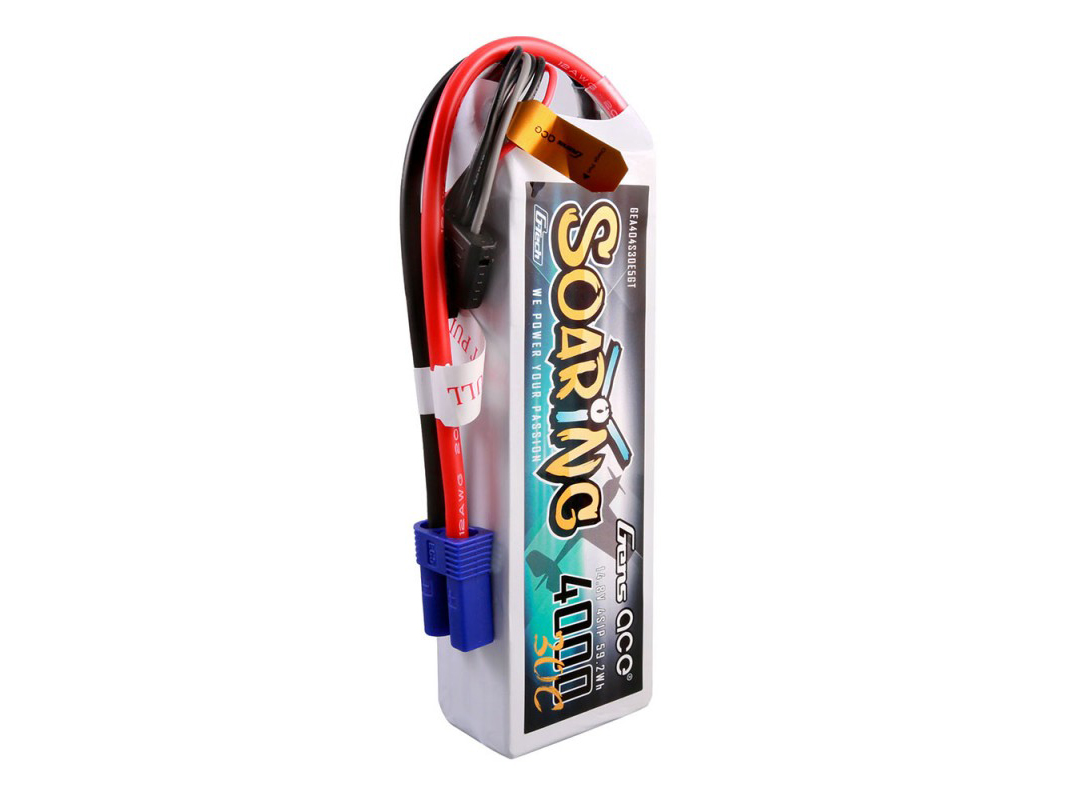 Li-Po G-Tech 4S 14.8V 4000mAh 30C Soaring with EC5-4